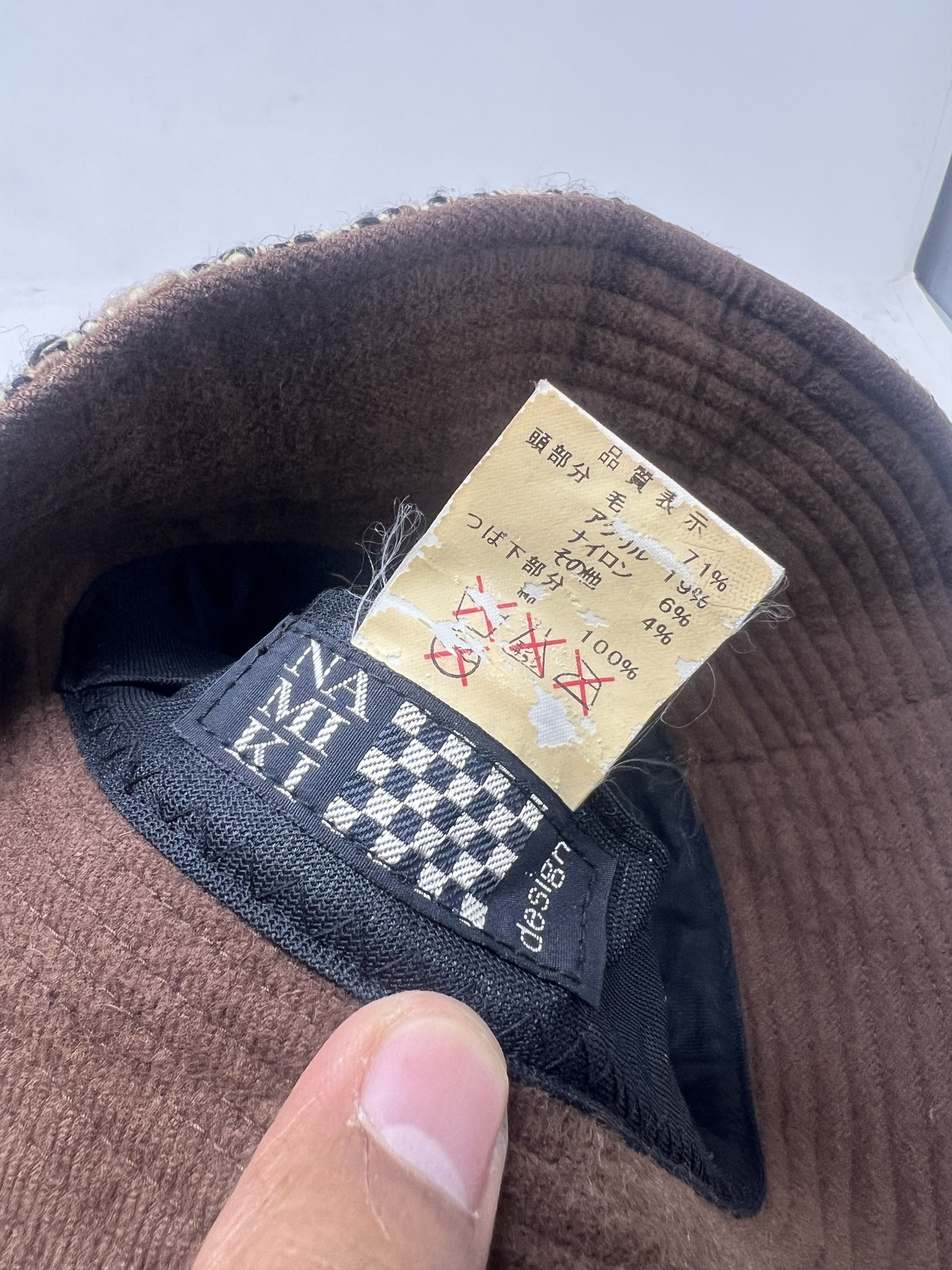 Japanese Brand Na Mi Ka Japan Houndstooth Tweed Bucket Hat Size ONE SIZE - 8 Thumbnail
