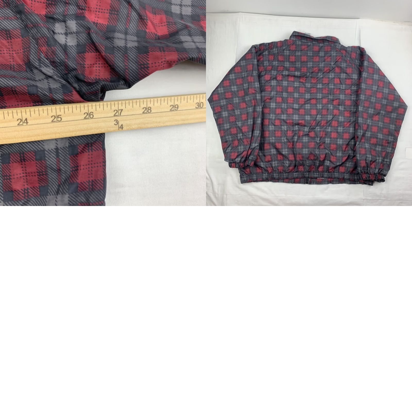 Jerzees VINTAGE Jerzees Windbreaker Jacket Adult XL Red Plaid Full Zip Collared 90s Mens Size US XL / EU 56 / 4 - 8 Thumbnail