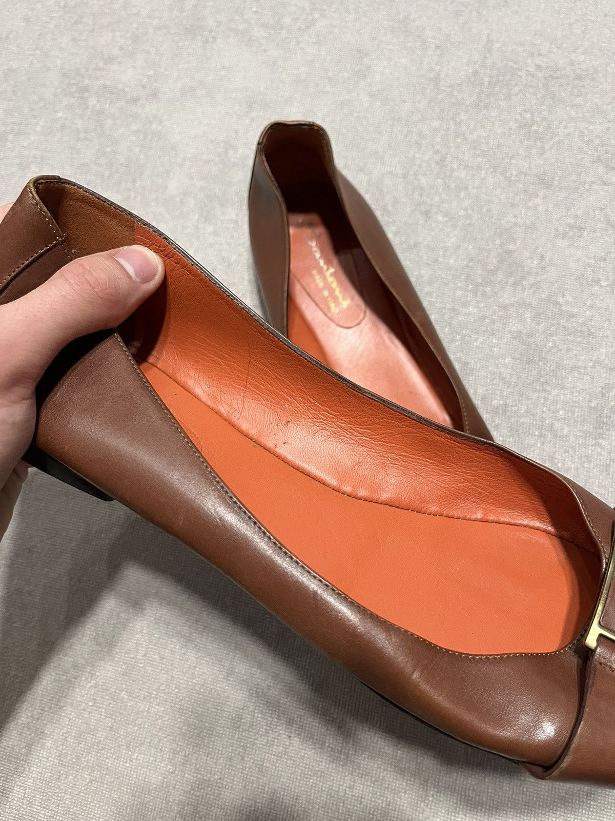 Missoni Santoni Womens Leather ballet flats Shoes Vintage Sz 41 27cm Size US 11 / IT 41 - 13 Thumbnail