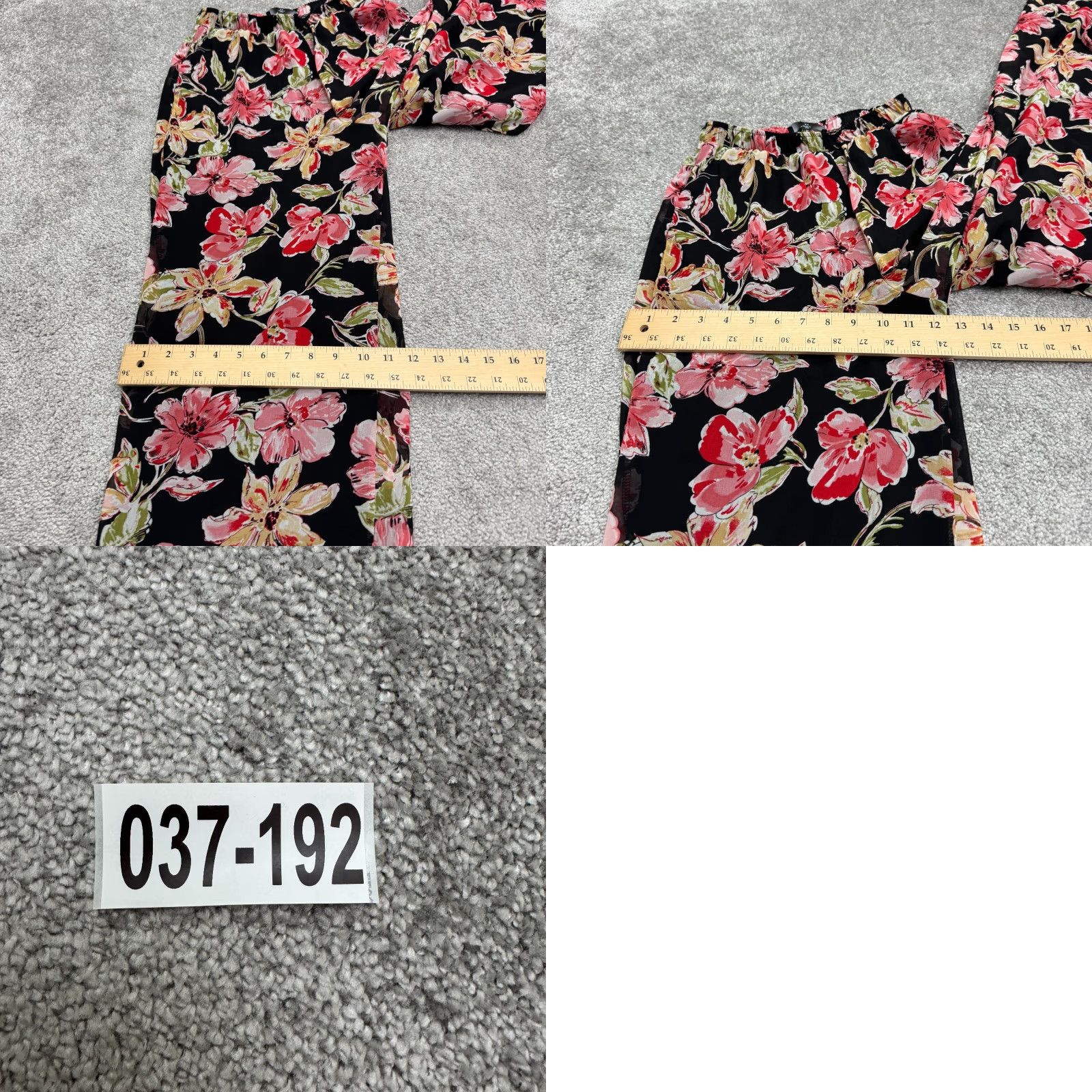 Lulus Lulus Pants Palazzo Wide-Leg Pull On Floral Black XS Womens Bohemian Beach Spring Summer Fall Size 26" / US 2 / IT 38 - 9 Thumbnail