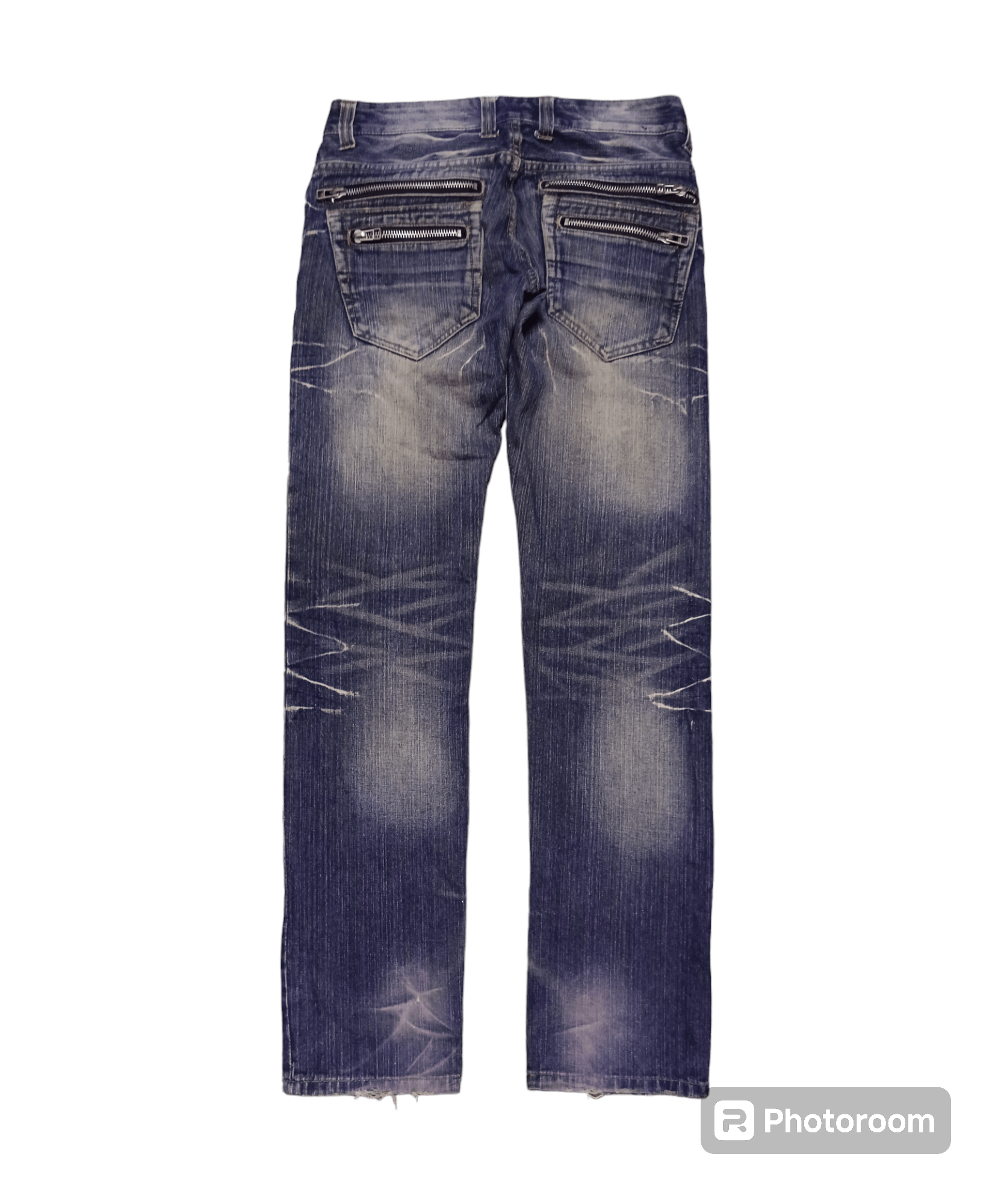 Japanese Brand SiCK RUSTY ZIPPER POCKET ROT THREE DENIM PANTS Size US 30 / EU 46 - 2 Thumbnail
