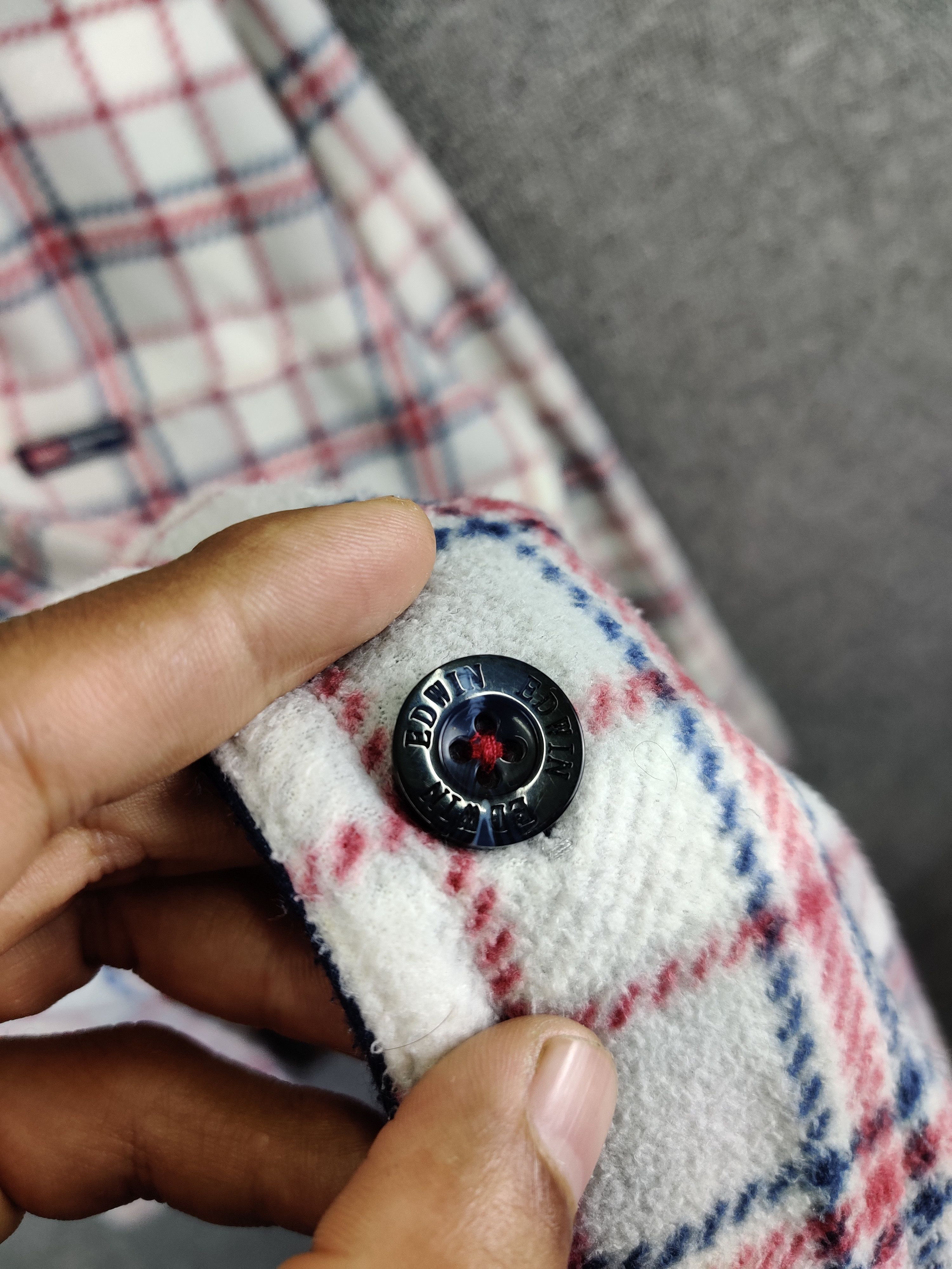 Edwin Vintage Edwin Fleece Flannel Shirt Button Ups Shirt Size US L / EU 52-54 / 3 - 8 Thumbnail