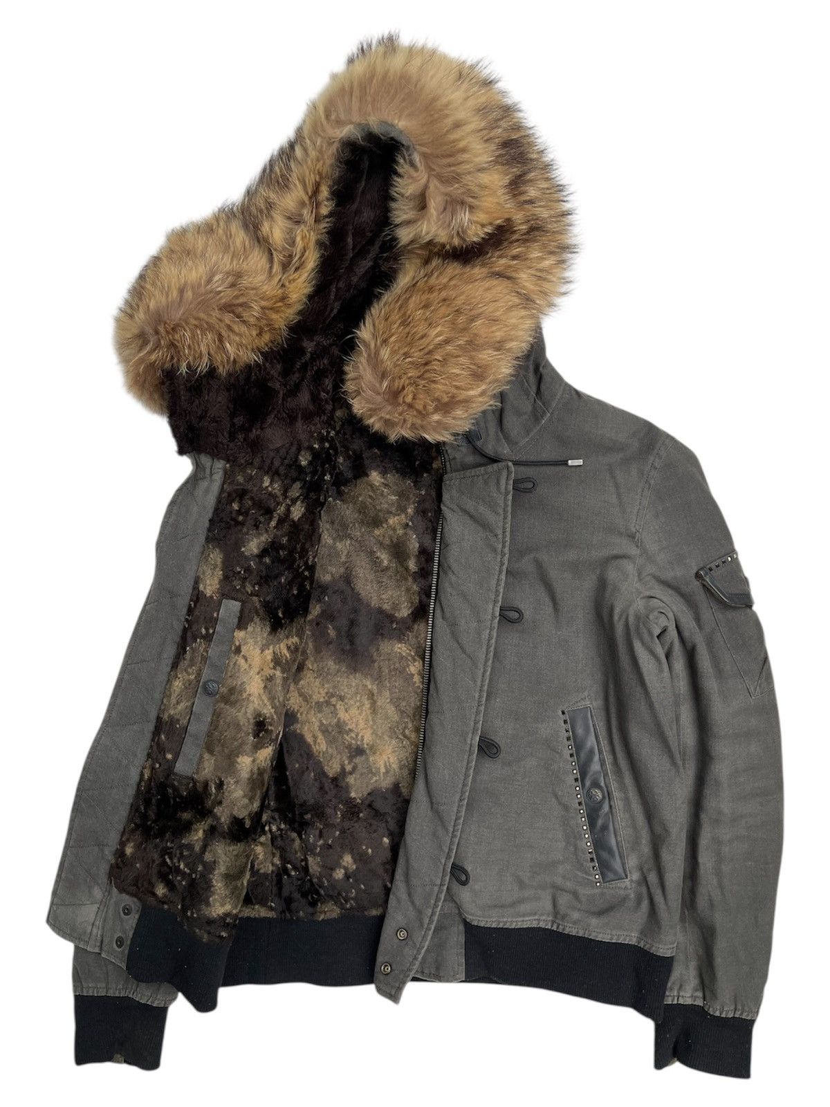 14th Addiction Roar Studded RIRI Zipper Fur Jacket Size US S / EU 44-46 / 1 - 3 Thumbnail