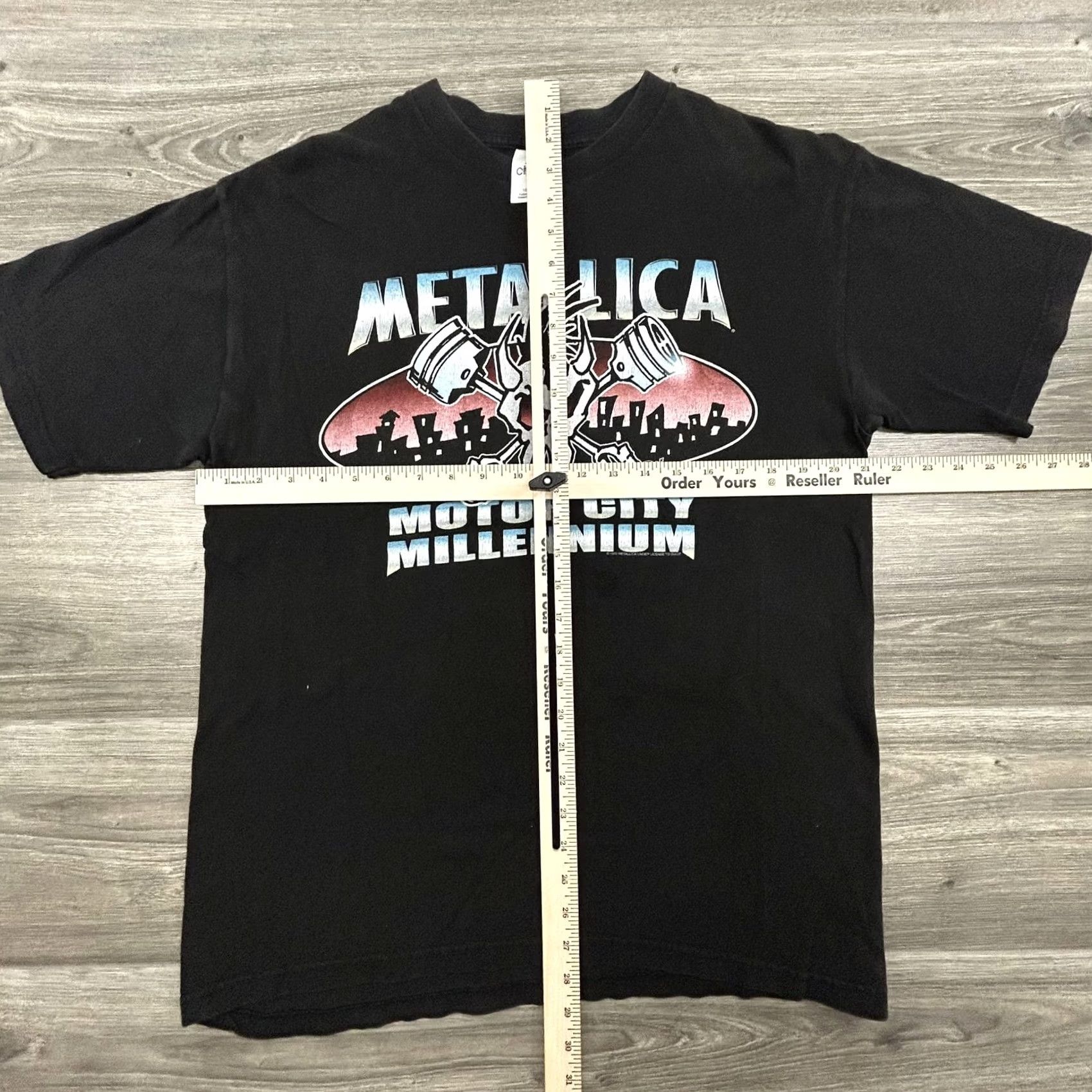 Vintage Vintage Metallica Shirt Mens Large Motor City Millennium Black Concert Tour 90s Size US L / EU 52-54 / 3 - 8 Thumbnail