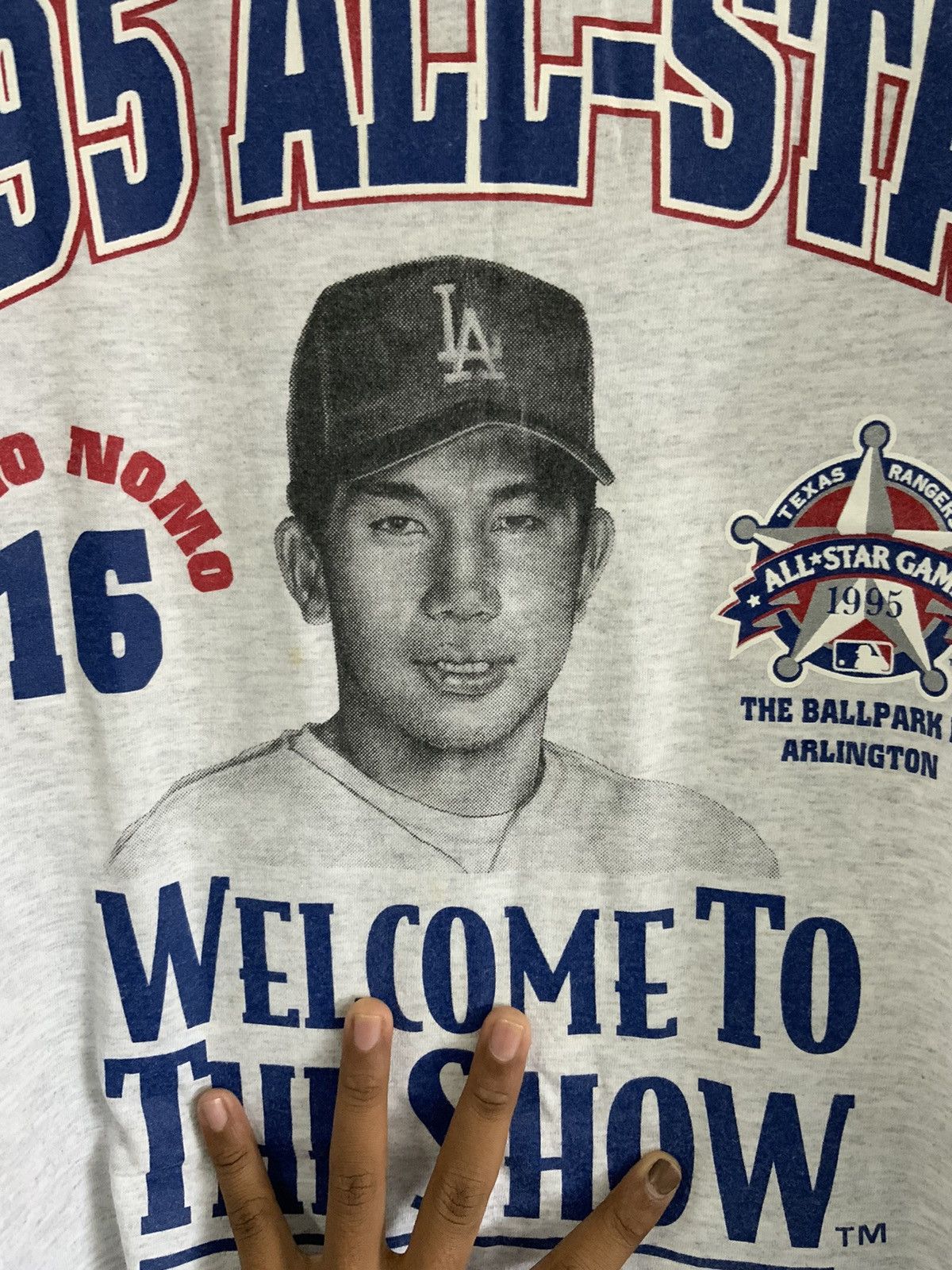 Nutmeg Vintage 1995 All-Star Hideo Nomo Nutmeg Mills Tee Size US M / EU 48-50 / 2 - 13 Thumbnail