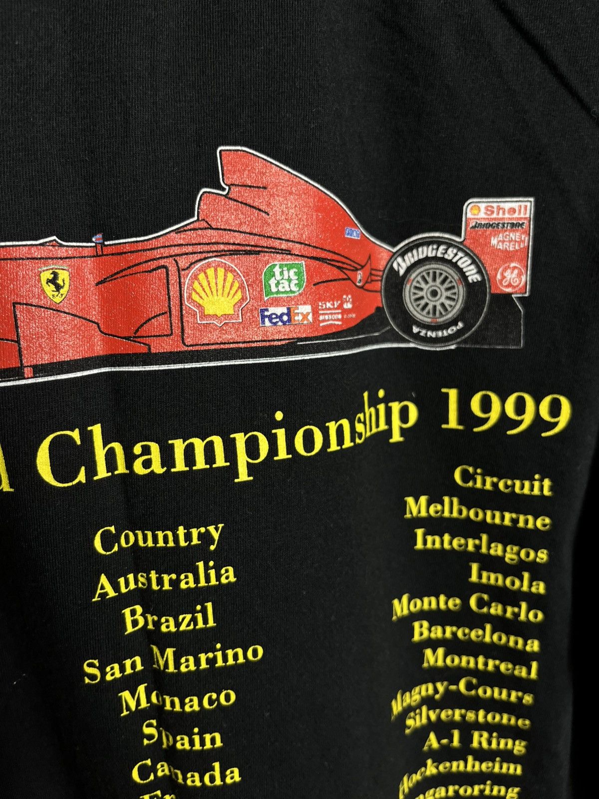 Ferrari Vintage 1999 F1 Ferrari The World Championship Tee Formula 1 Size US M / EU 48-50 / 2 - 6 Thumbnail