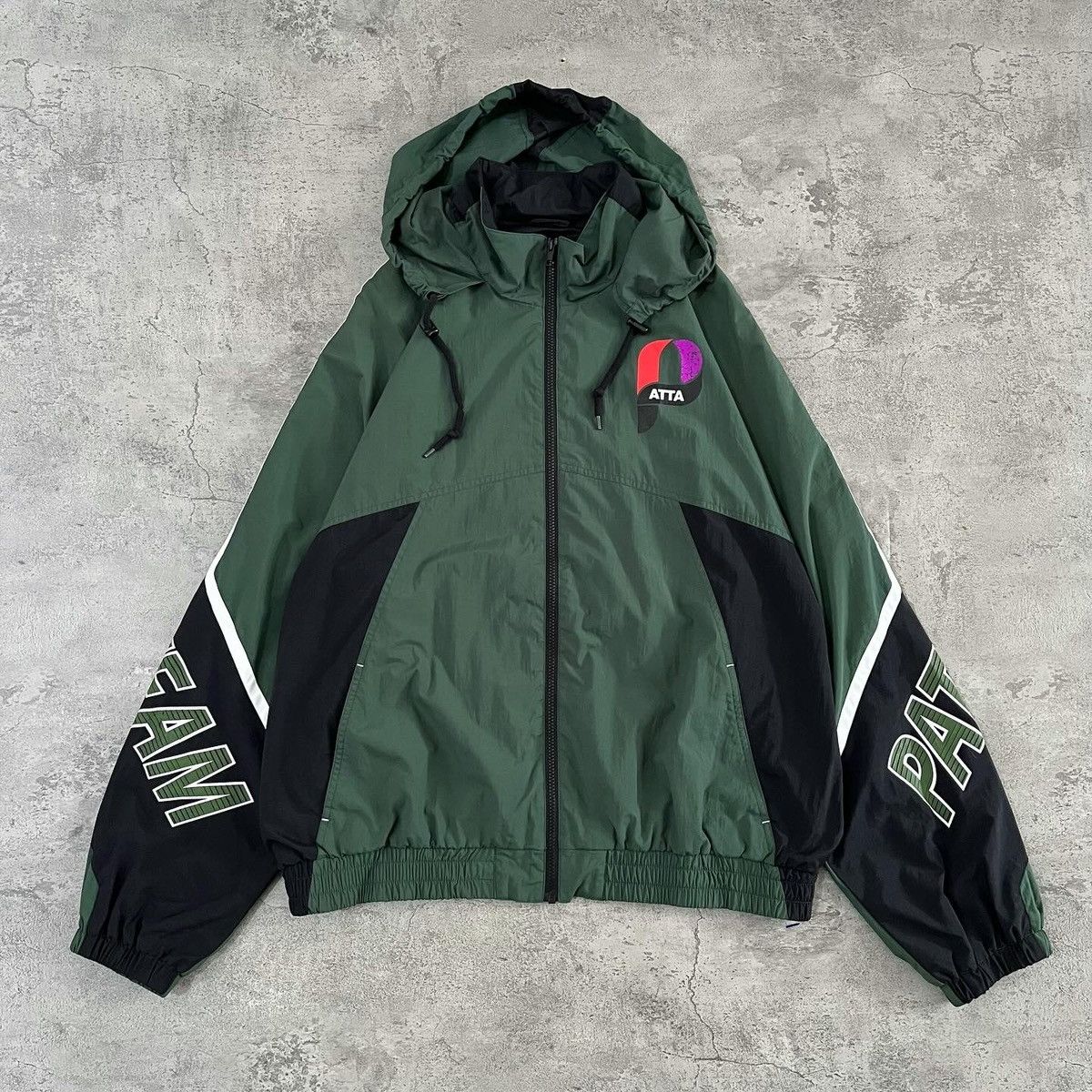 image of Mitchell Ness x Patta Mitchell & Ness Ss16 Jacket - Green, Men's (Size XL)