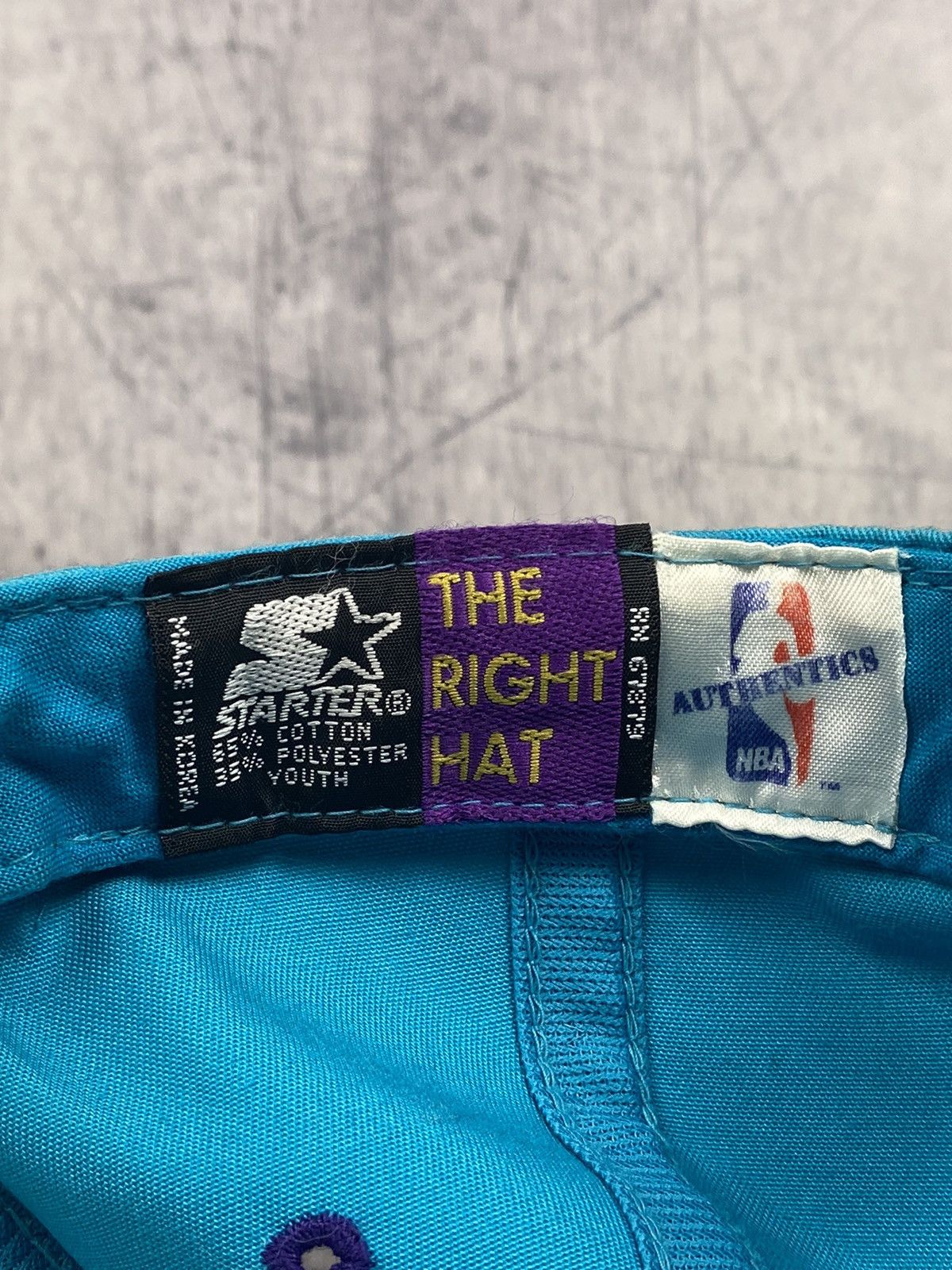 NBA × New Era × Vintage Vintage Charlotte Hornets New Era 90s Two Tone SnapBack Hat Size ONE SIZE - 10 Thumbnail