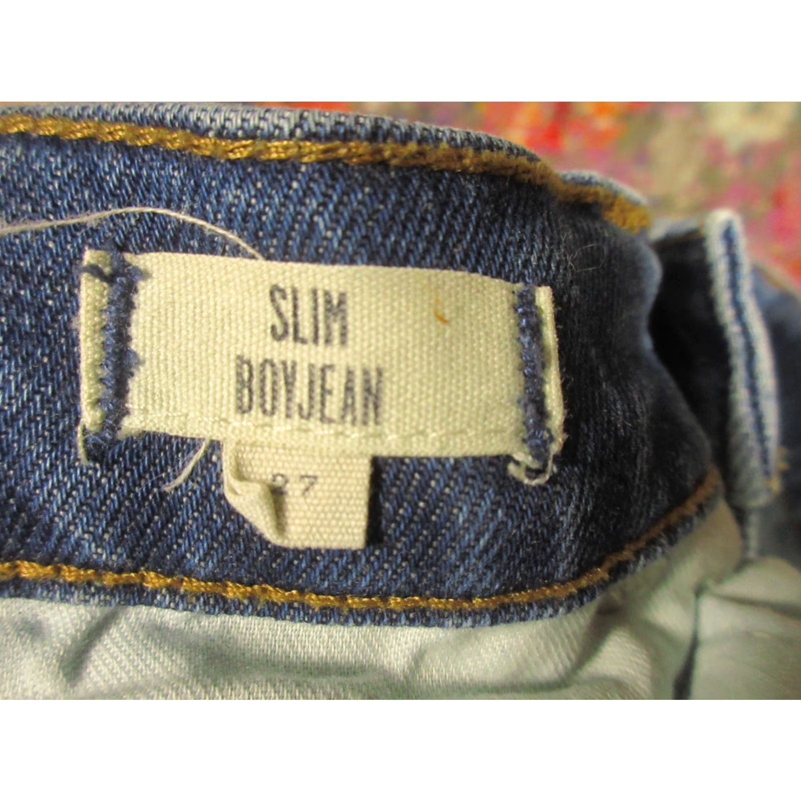 Madewell Madewell Slim Boyfriend Jeans 30x31 Stretch Denim Low Rise Distressed Blue Denim Jeans Womens Size 30" / US 8 / IT 44 - 4 Thumbnail