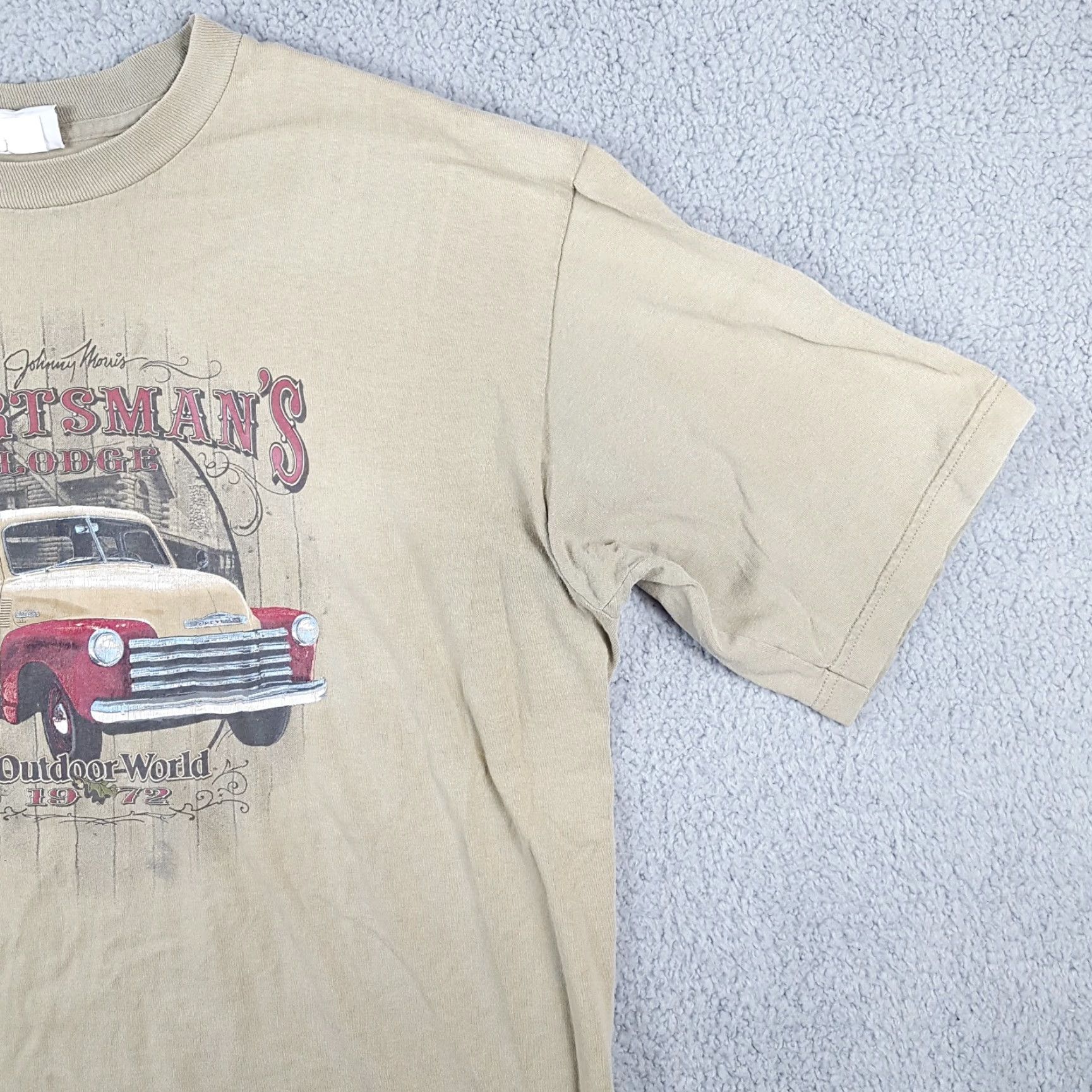 Bass Pro Shops Bass Pro Shop Distressed T-Shirt Truck Men XL Grunge Beiges 00s 90s Fishing Car Lodge Sportsman Size US XL / EU 56 / 4 - 6 Thumbnail