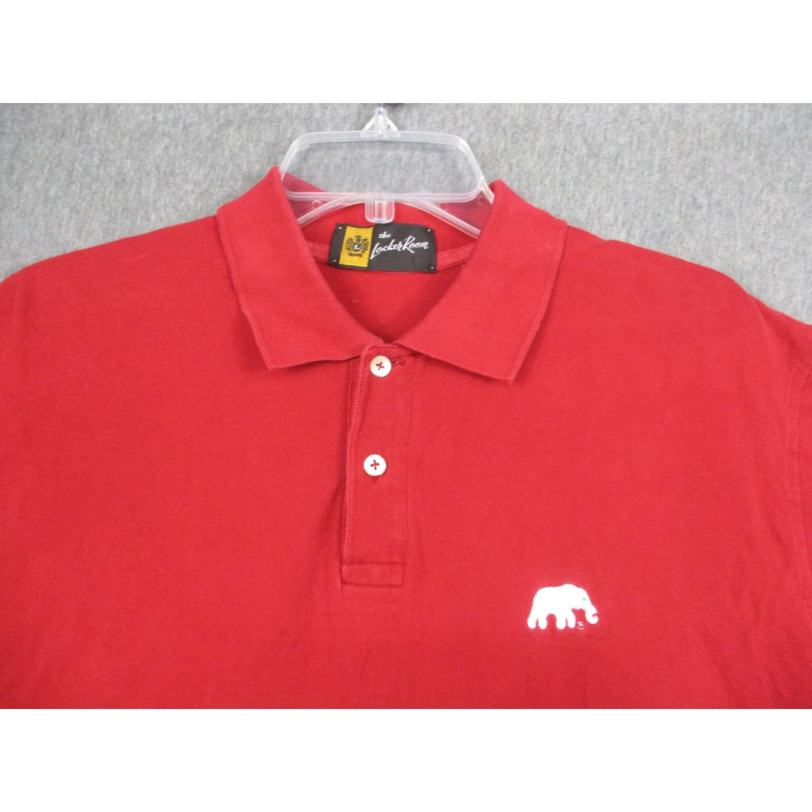 Vintage The Locker Room Polo Shirt Mens L Red Elephant Embroidered Cotton Casual Golf Preppy Size US L / EU 52-54 / 3 - 3 Thumbnail