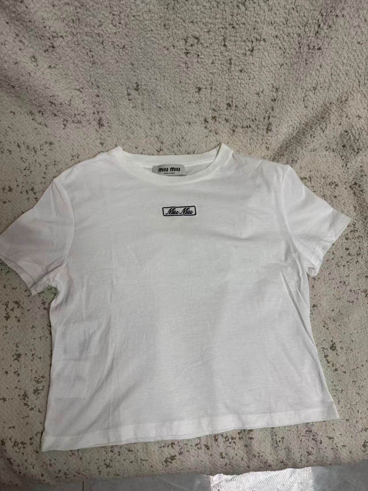 Miu Miu MIUMIU Short Sleeve Tee Size S 99 New Size S / US 4 / IT 40 - 1 Thumbnail