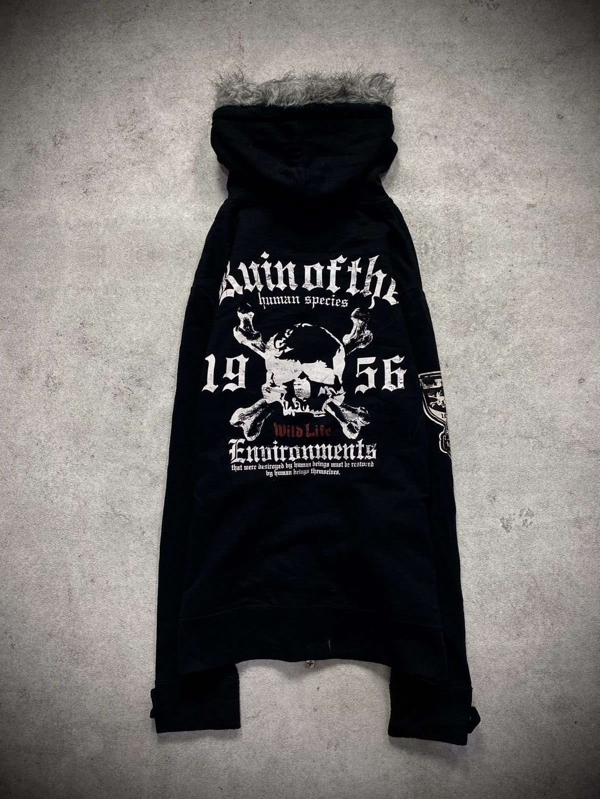 KMRii 00s Wildlife Punk Fauxfur Poem Double zipper hoodie Size US M / EU 48-50 / 2 - 2 Thumbnail