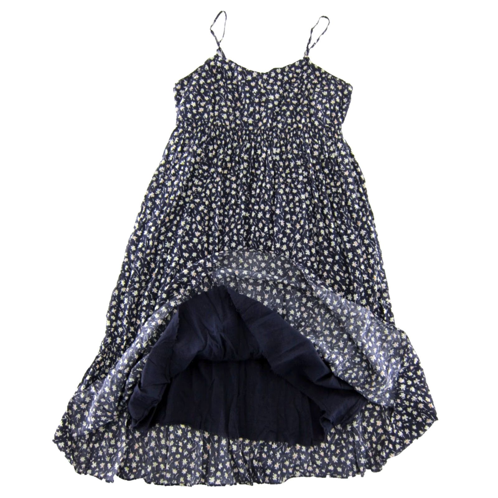 Madewell Madewell Navy Blue White Floral Cotton Pocket Long Midi Tank Slip Dress 12 Size XL / US 12-14 / IT 48-50 - 5 Thumbnail
