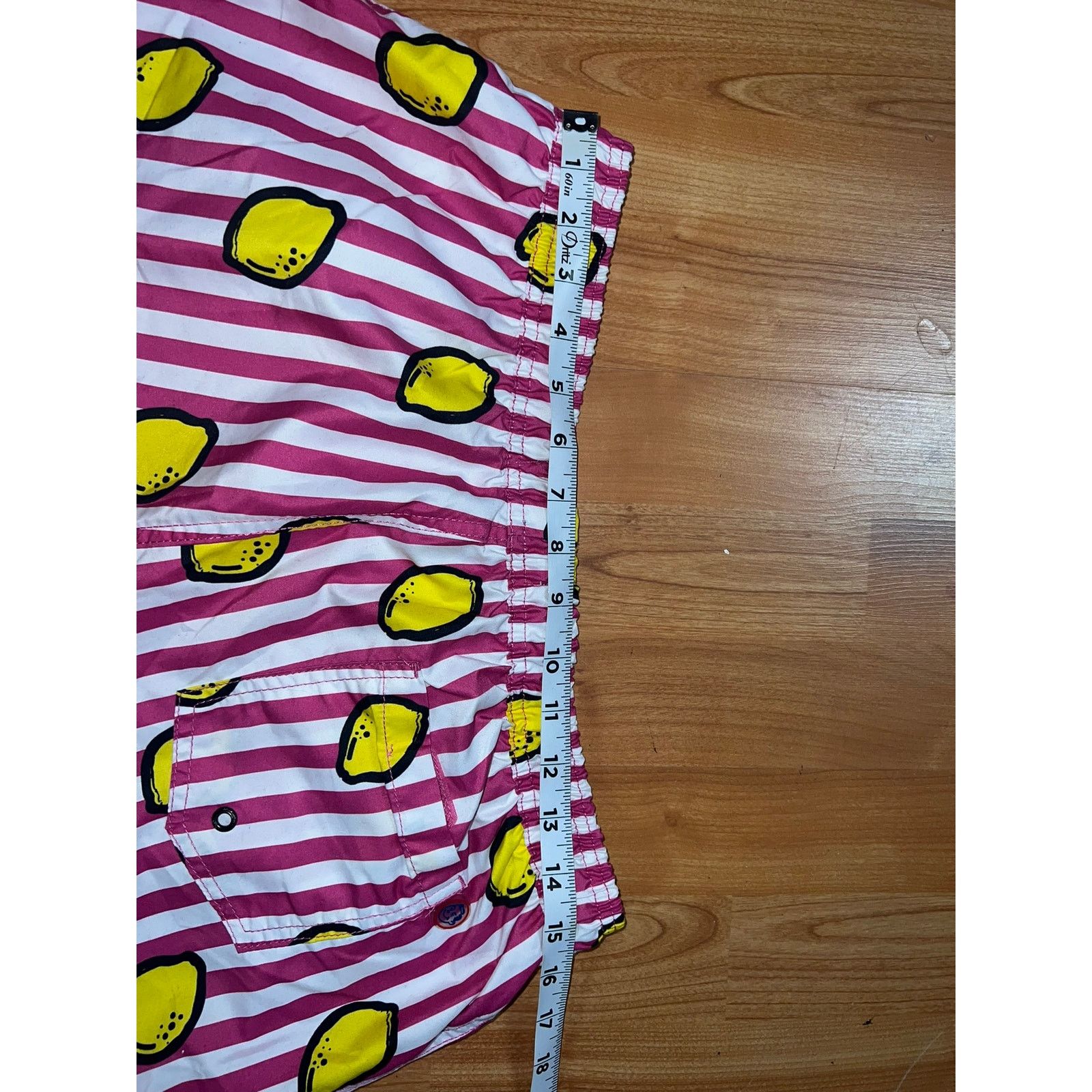 Vintage Mr Swim Lemon Swim Shorts Trunks Lemons Pink Fruit XL Size US 36 / EU 52 - 9 Thumbnail