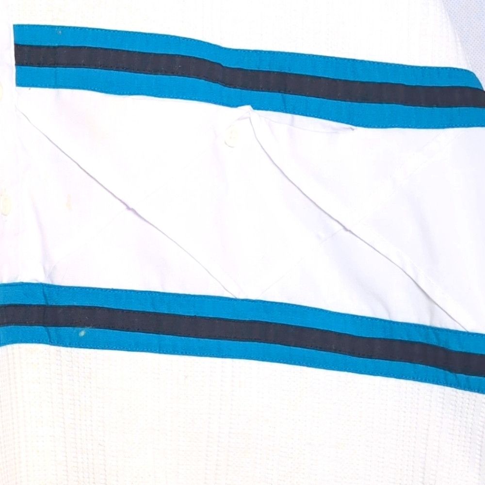 Designer Alexxus Exclusive Sz XXL White and Blue Polo Shirt Nautical Size US XXL / EU 58 / 5 - 6 Thumbnail
