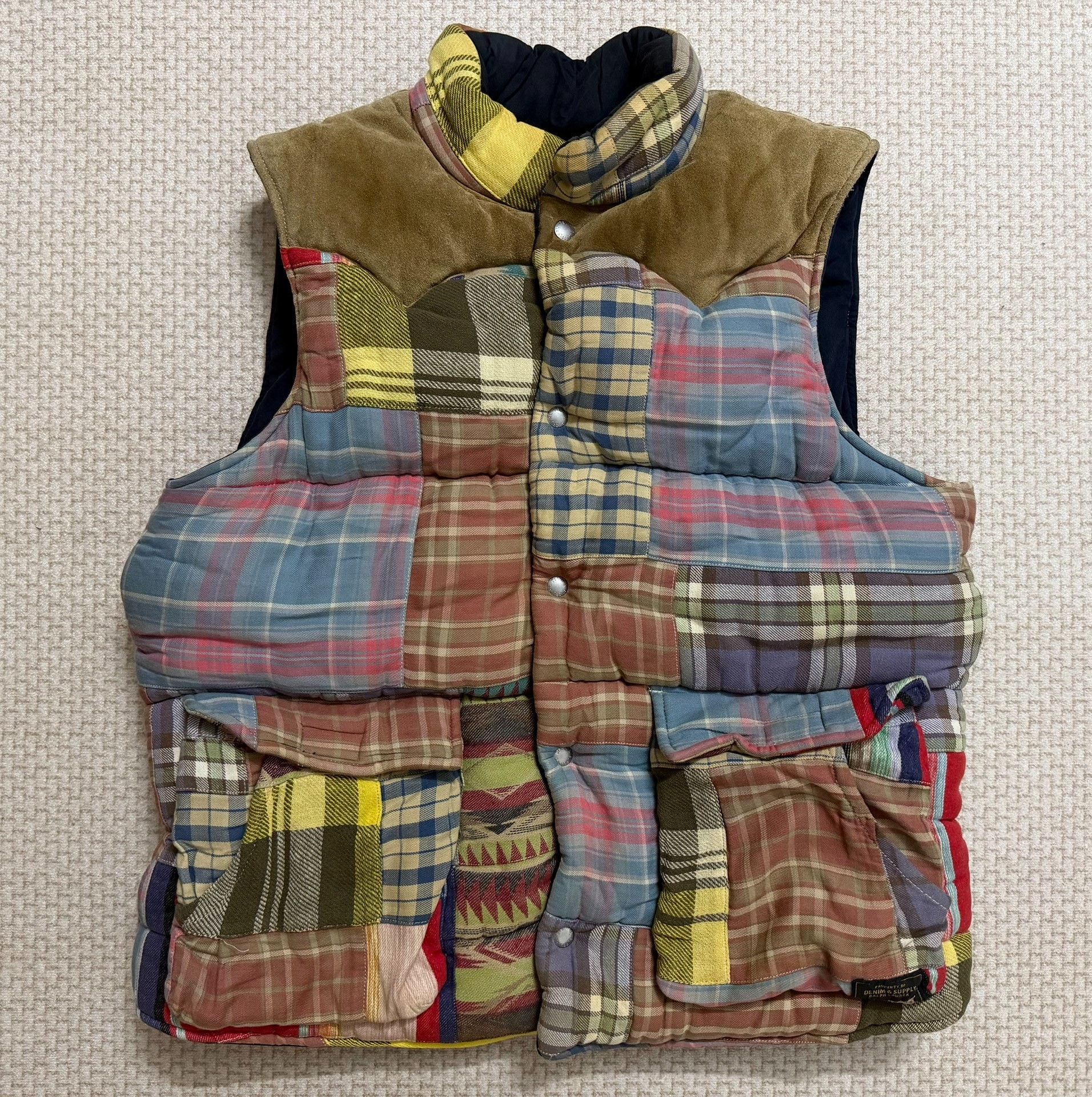 Denim & Supply Ralph Lauren Ralph Lauren Denim Supply Patchwork Vest Size US L / EU 52-54 / 3 - 1 Thumbnail