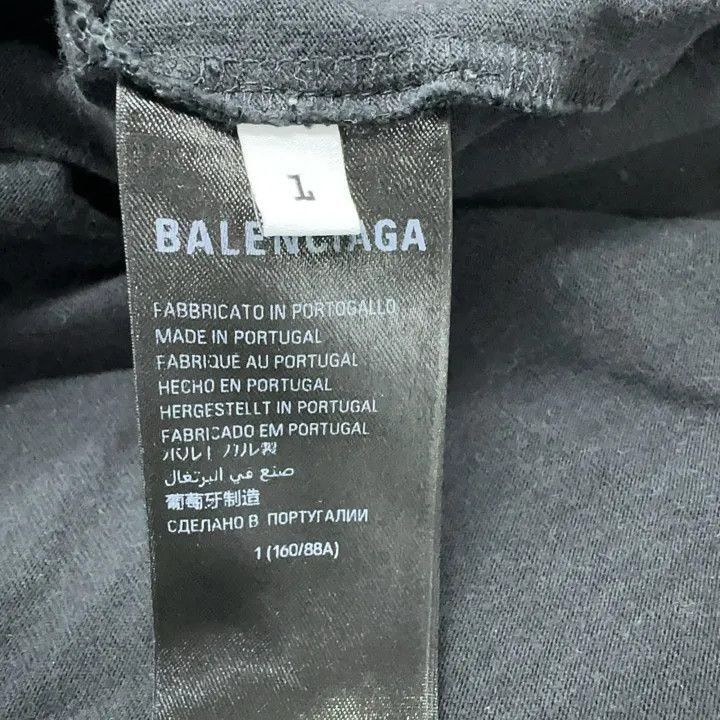 Balenciaga Balenciaga Balenciaga Black Logo Print Short Sleeve TShirt Size US L / EU 52-54 / 3 - 1 Thumbnail