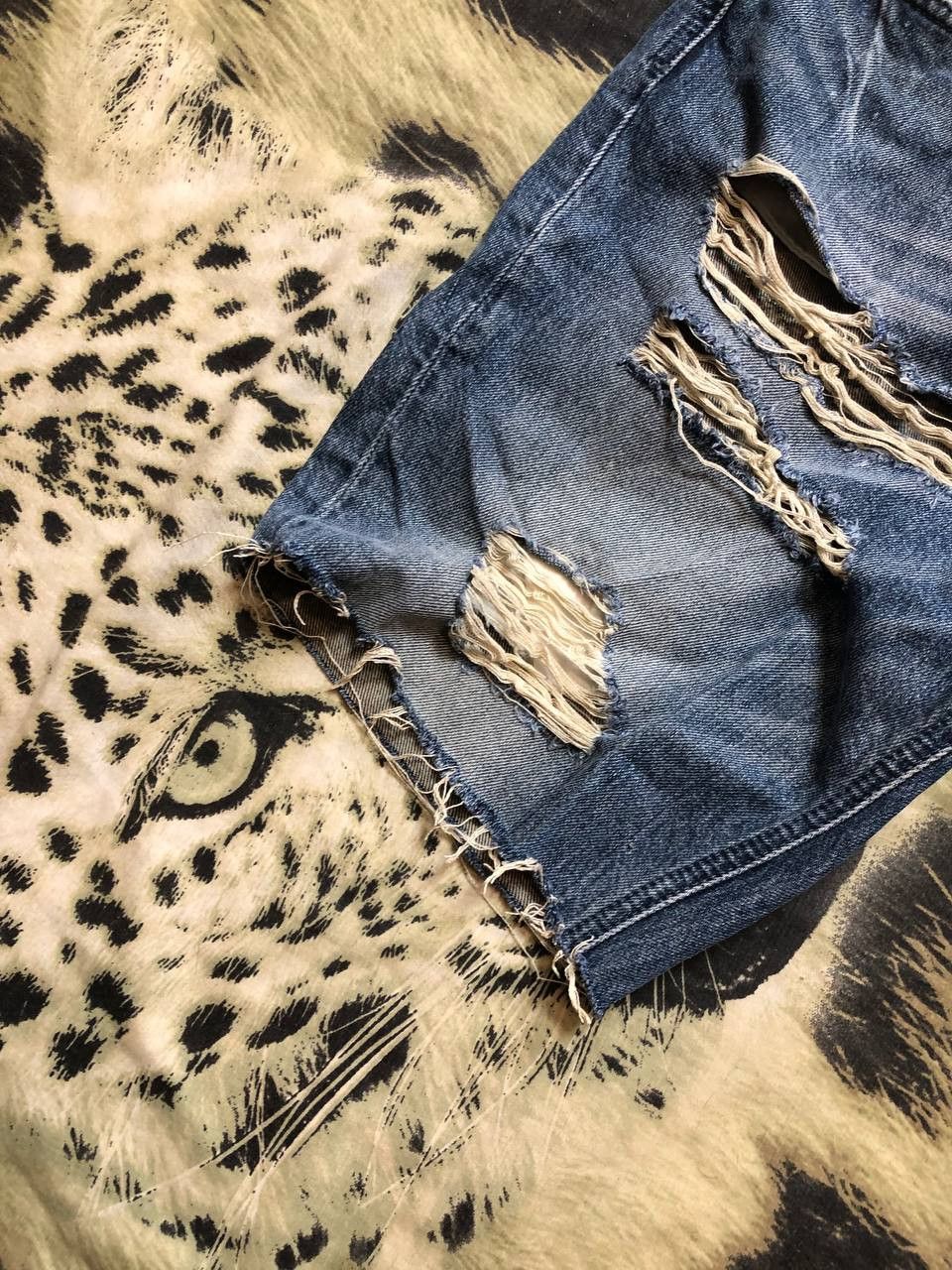 Diesel Jean Shorts Denim Distressed Hip Hop Grunge Jorts Y2K Size 29" - 10 Thumbnail
