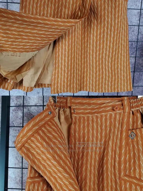 Dior Dior Orange Wool Embroidered Midi Skirt . Size 23" - 3 Thumbnail
