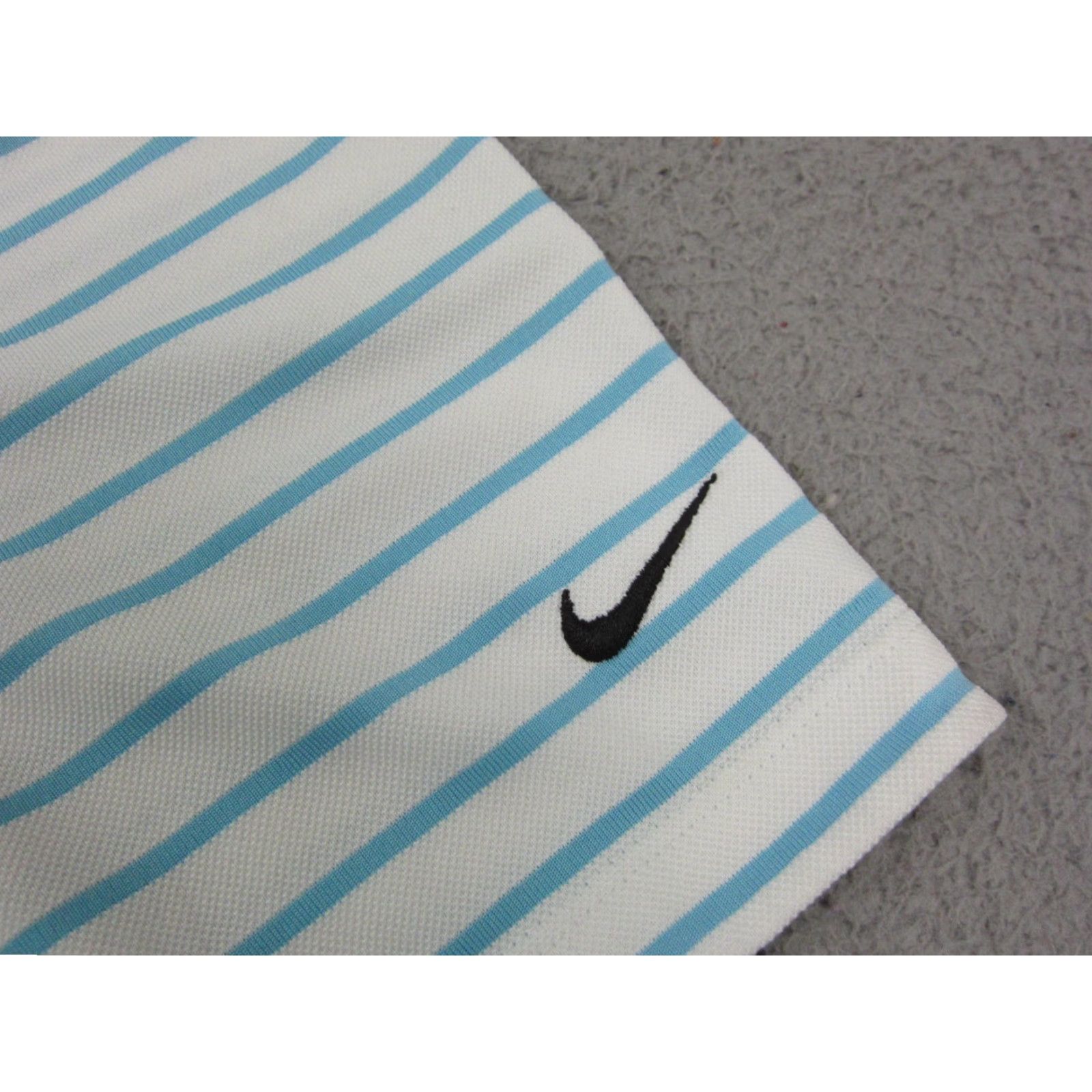 Nike Nike Golf Polo Shirt L Adult Blue Striped Dri-Fit Mens Shirt Size US L / EU 52-54 / 3 - 7 Thumbnail