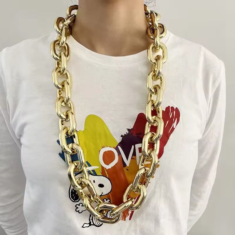 Jewelry × Vintage Hip-hop imitation necklace bar acrylic chain UV Size ONE SIZE - 1 Thumbnail