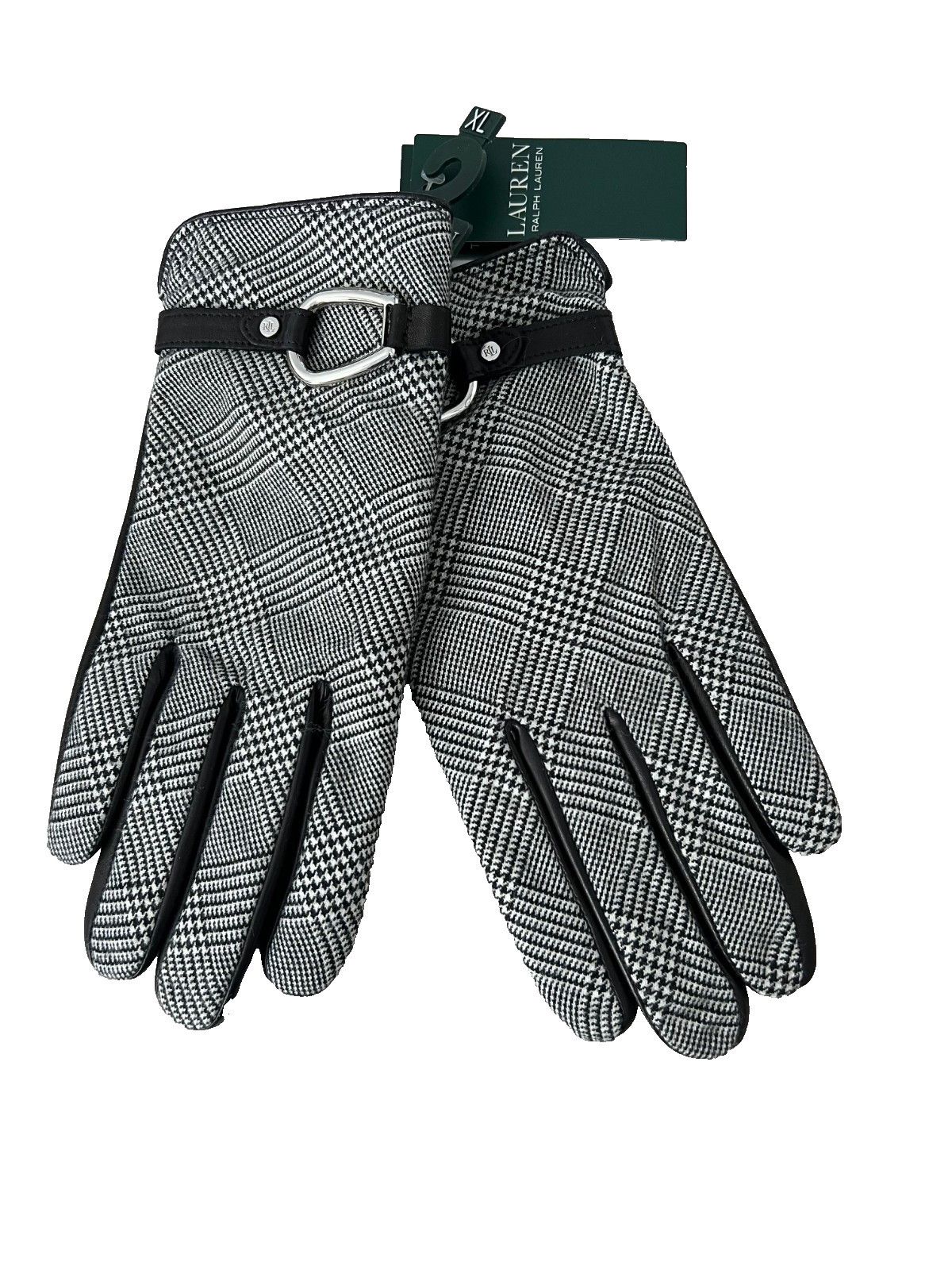 Polo Ralph Lauren LAUREN Ralph Lauren Houndstooth Leather Blend Gloves ( XL ) Size ONE SIZE - 3 Thumbnail