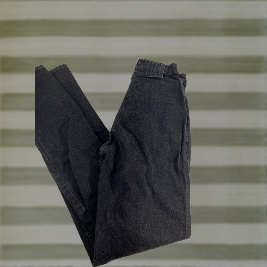 Vintage VINTAGE Rockies Jeans Women 24X34 Black Denim Bareback Tapered Leg Cotton Front Flap VTG Size 42" / US 20 - 1 Thumbnail