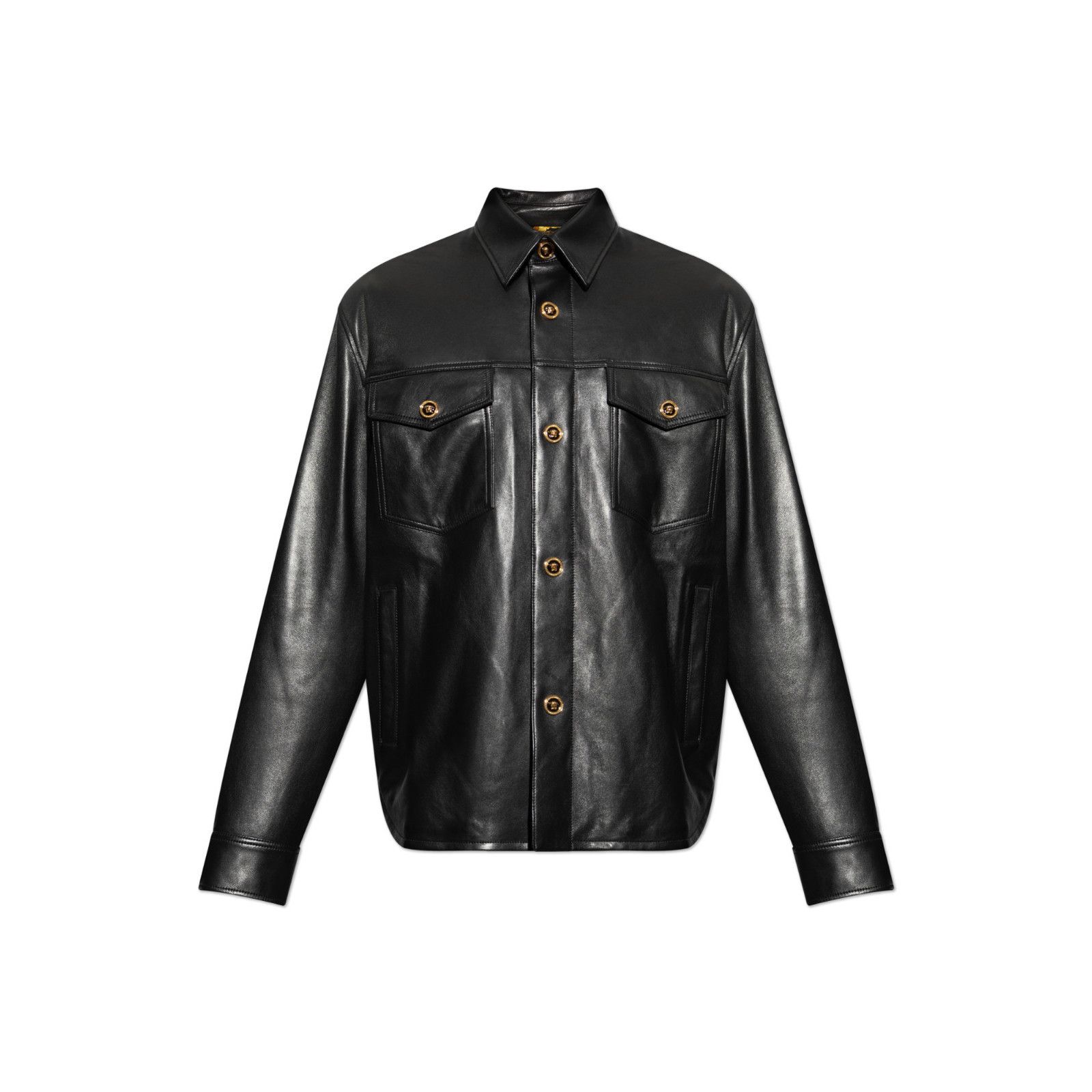 Versace VERSACE Black Insulated Leather Jacket New & Authentic (Men' Size US XL / EU 56 / 4 - 1 Preview