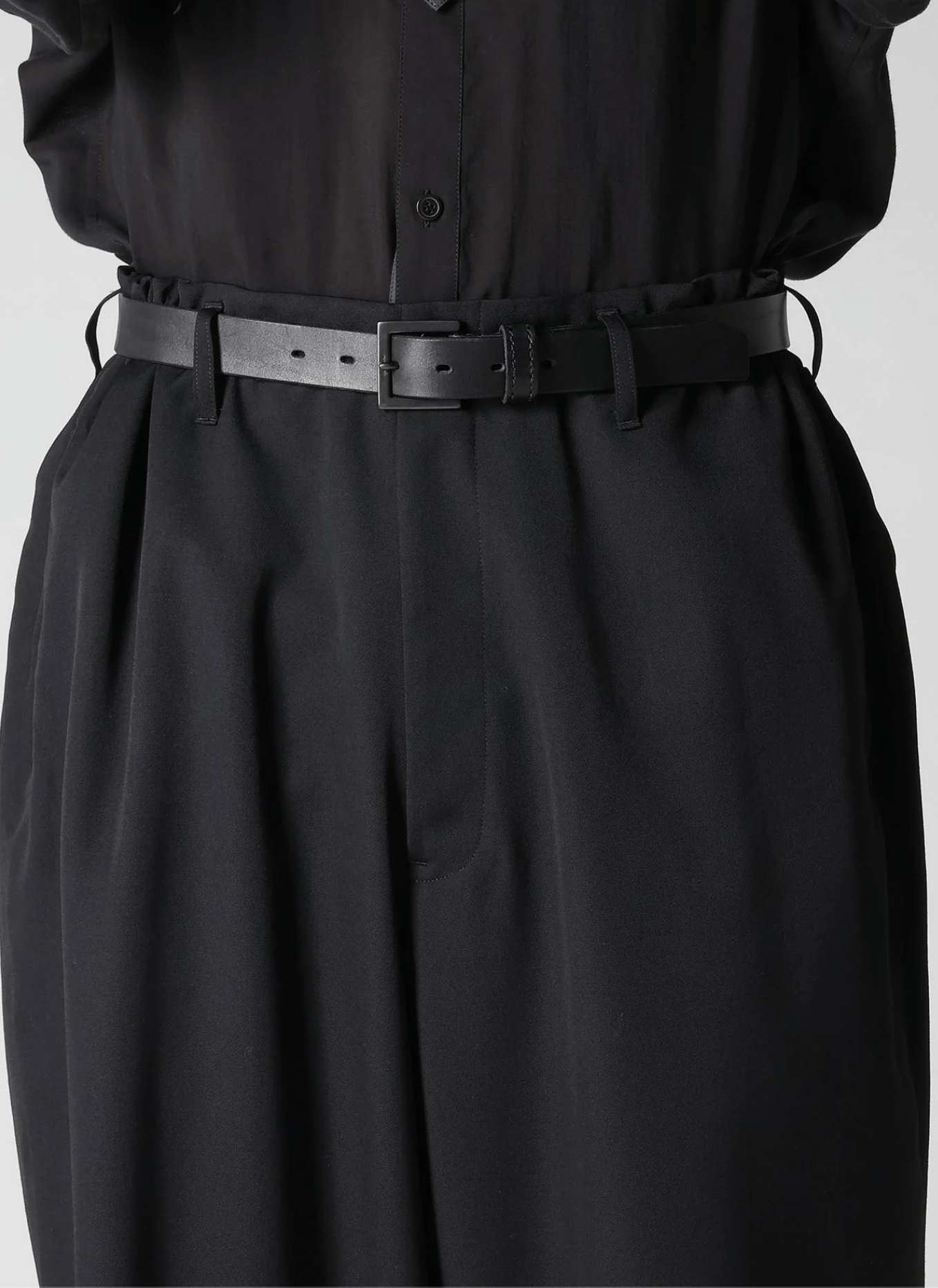Yohji Yamamoto Yohji Yamamoto Pour Homme - WOOL GABARDINE SIDE TUCK PANTS Size US 32 / EU 48 - 10 Thumbnail
