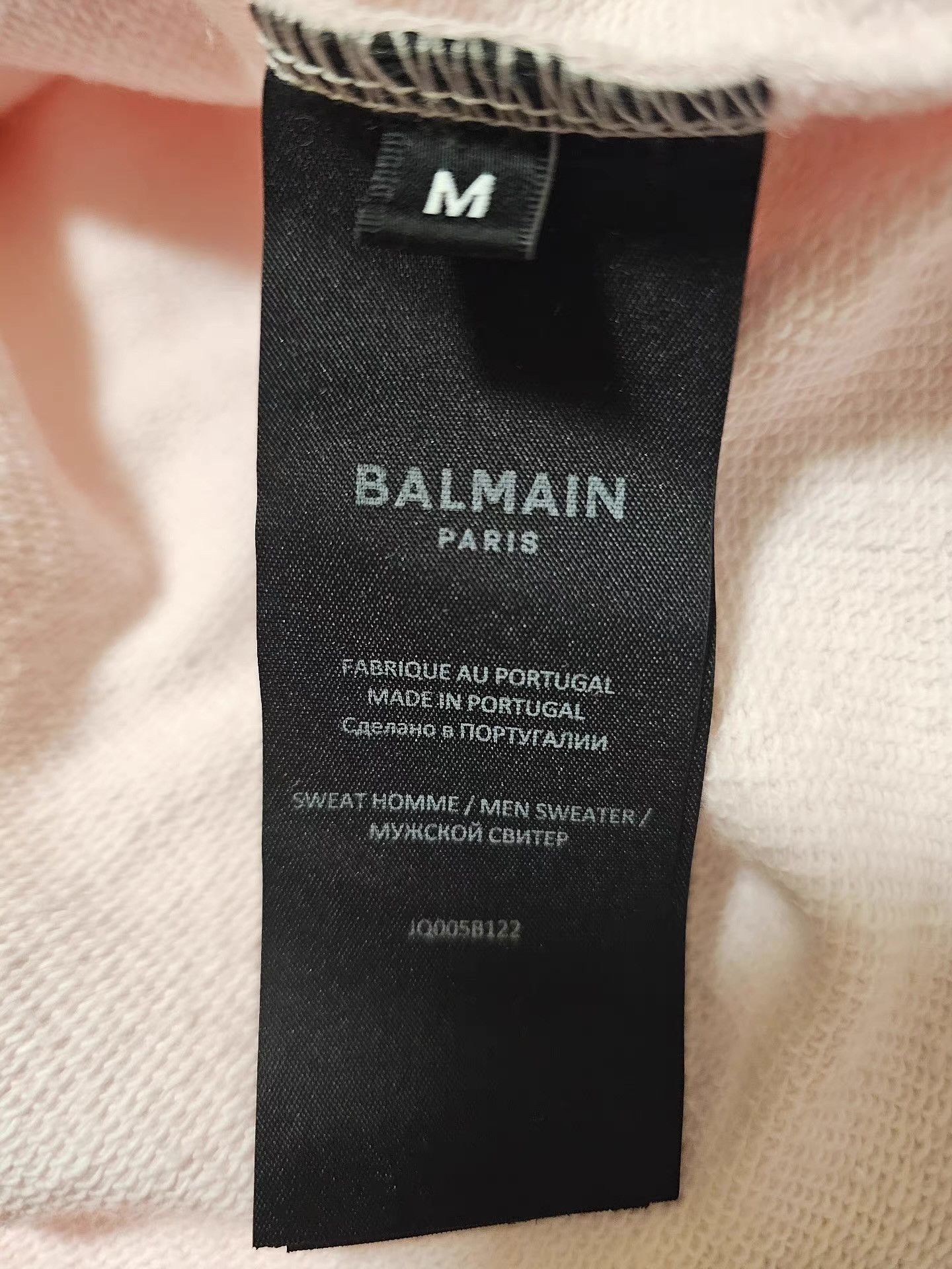 Balmain Balmain Light Pink Sweatshirt, Q4 Size US M / EU 48-50 / 2 - 5 Thumbnail