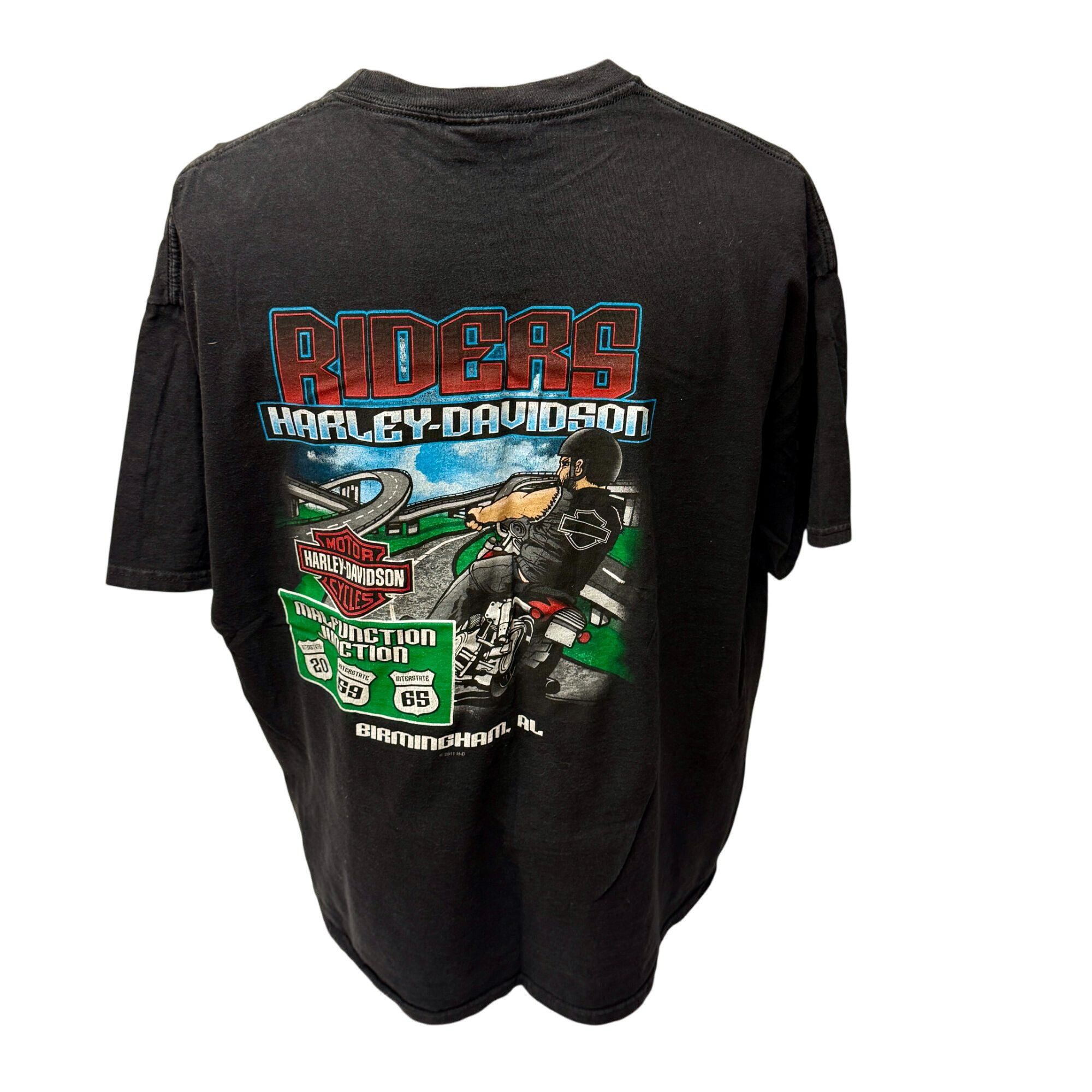 Harley Davidson WHEN THE ROAD CALLS Malfunction Junction Motorcycle Biker Size US XXL / EU 58 / 5 - 2 Thumbnail