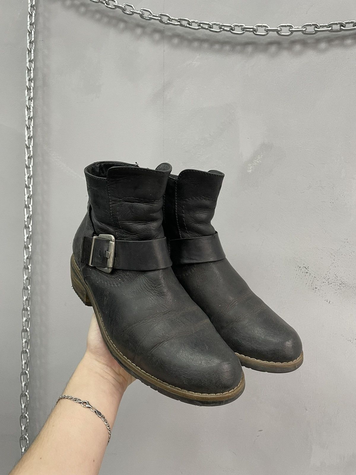 A.S.98 Western 90s Leather Buckle Ankle Boots Workwear Style Size US 7.5 / EU 40-41 - 1 Thumbnail