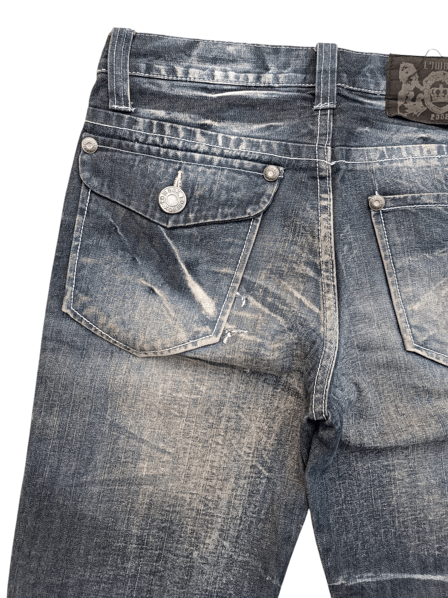 Japanese Brand RARE 🇯🇵 LOWBOX 🇯🇵 Seditionaries Acid Wash Whiskers Jeans Size US 30 / EU 46 - 19 Thumbnail