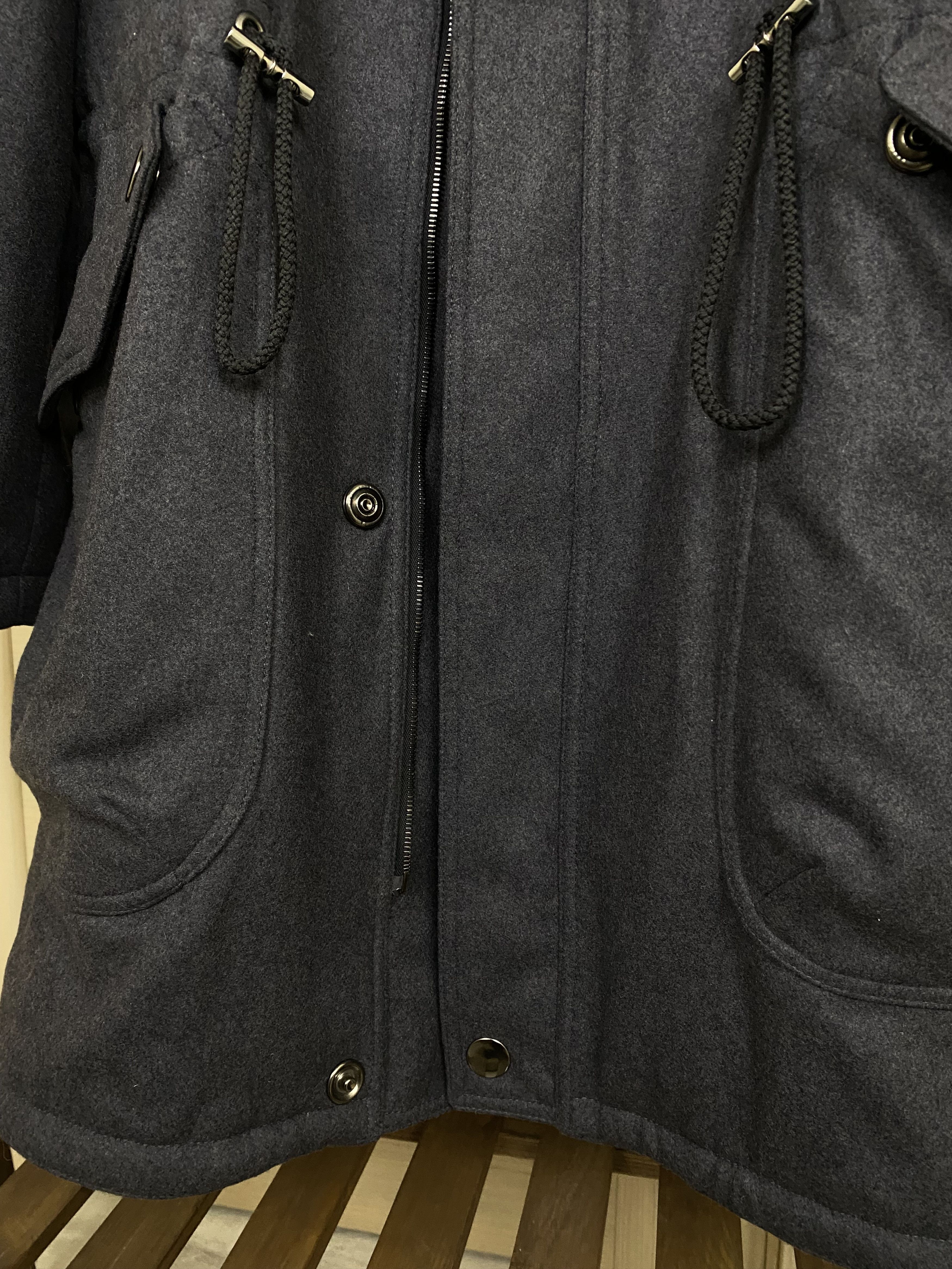 Emporio Armani Vintage Emporio Armani wool Eco Fur duffle coat zip jacket Size US XL / EU 56 / 4 - 13 Thumbnail