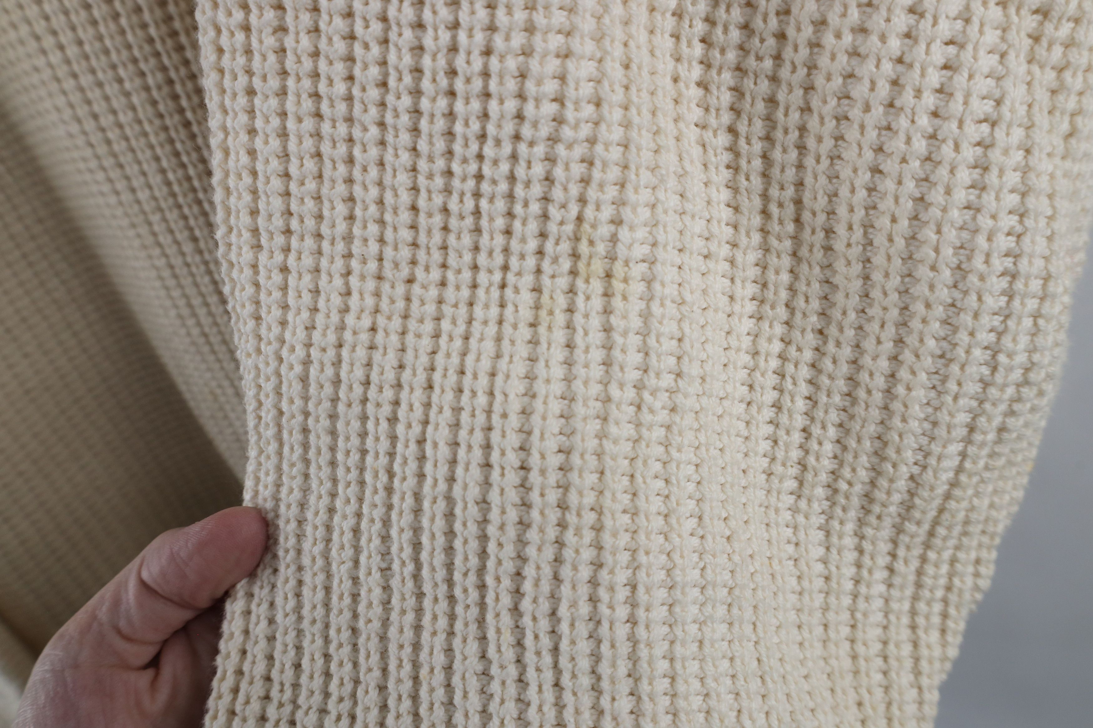 Vintage Vintage 90s Streetwear Monogram Cotton Ribbed Knit Sweater Size US XL / EU 56 / 4 - 6 Thumbnail