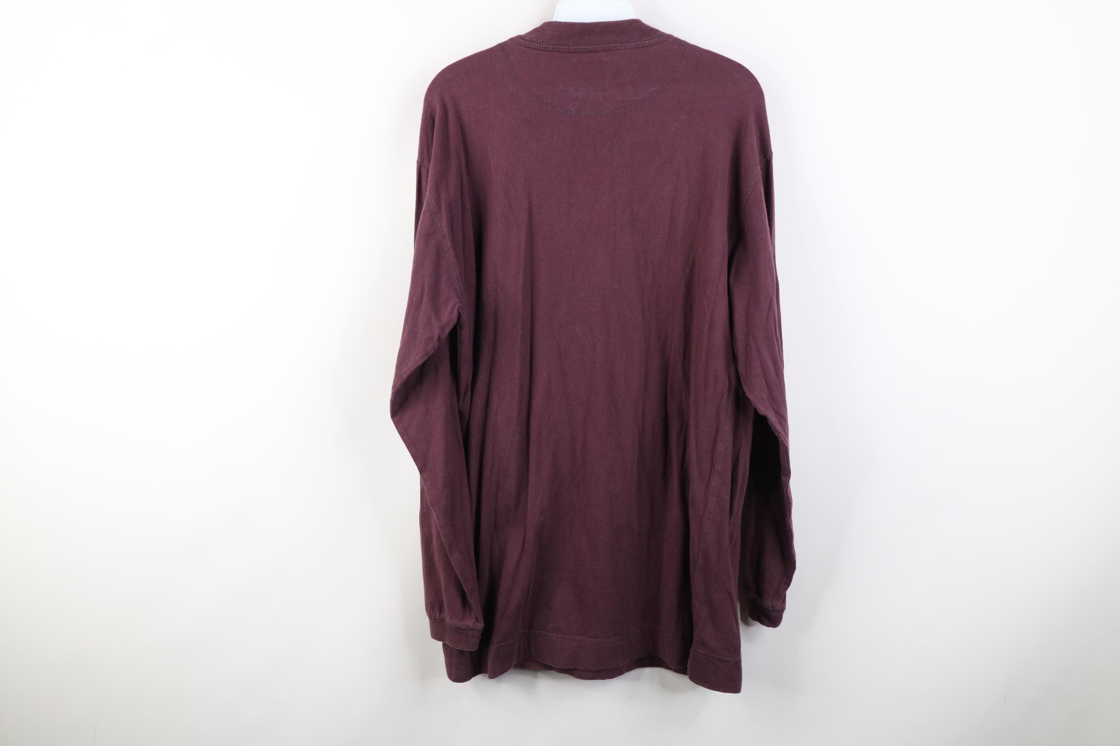Vintage Vintage 90s Streetwear Long Sleeve Henley T-Shirt Purple Size US L / EU 52-54 / 3 - 10 Thumbnail