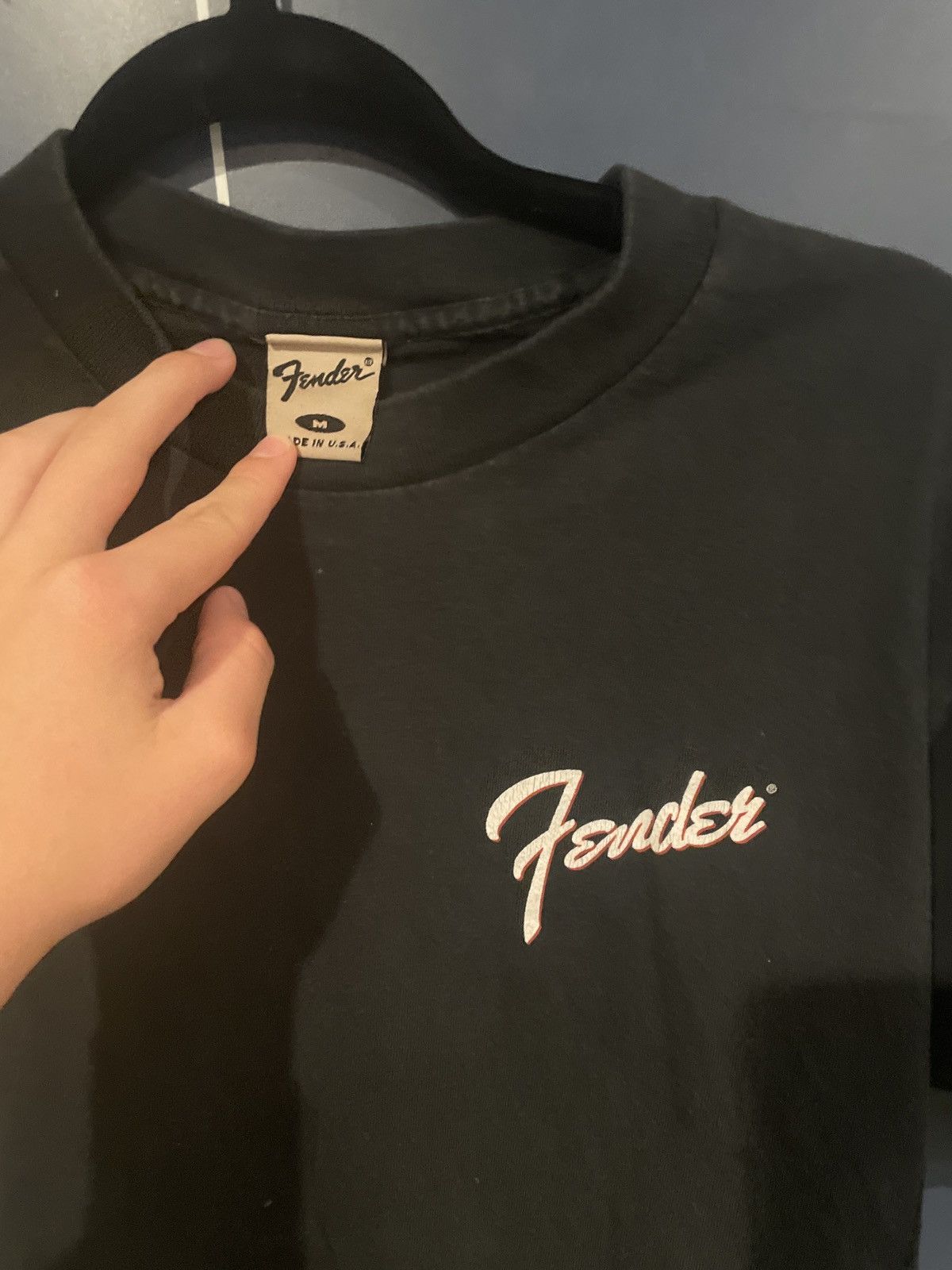 Fender 90’s Fender Guitar Medium Tee Shirt Black Size US M / EU 48-50 / 2 - 1 Thumbnail