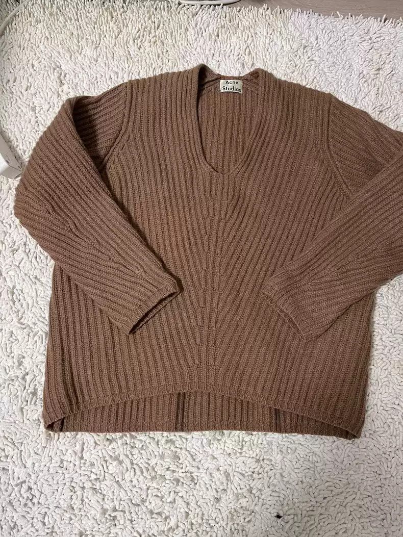 image of Acne Studios Classic Camel Sweater in Brown, Men's (Size 2XS)