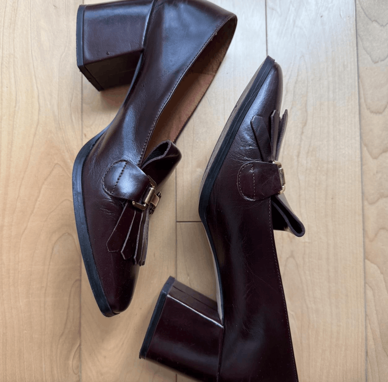 Other JONAK Burgundy Leather Loafers Size US 8 / IT 38 - 2 Thumbnail