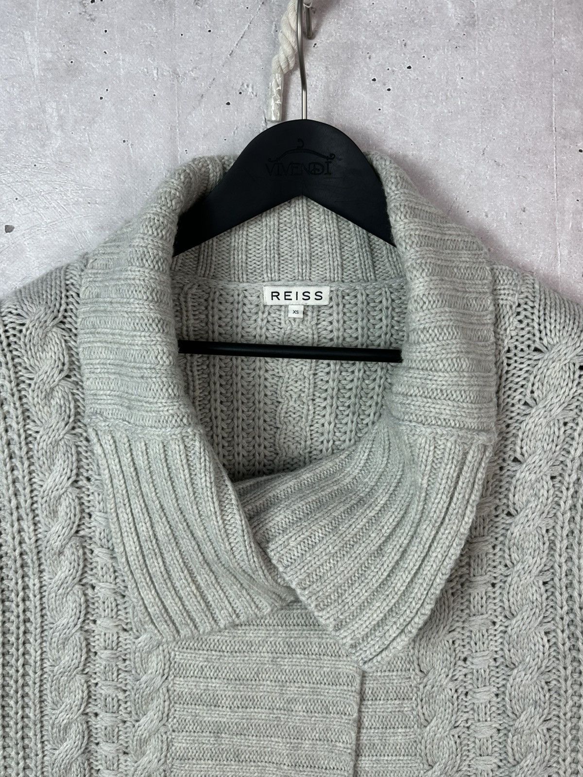 Reiss Reiss Wool Knit Long Sleeve Light Grey Cardigan Sweater Size XS / US 0-2 / IT 36-38 - 5 Thumbnail