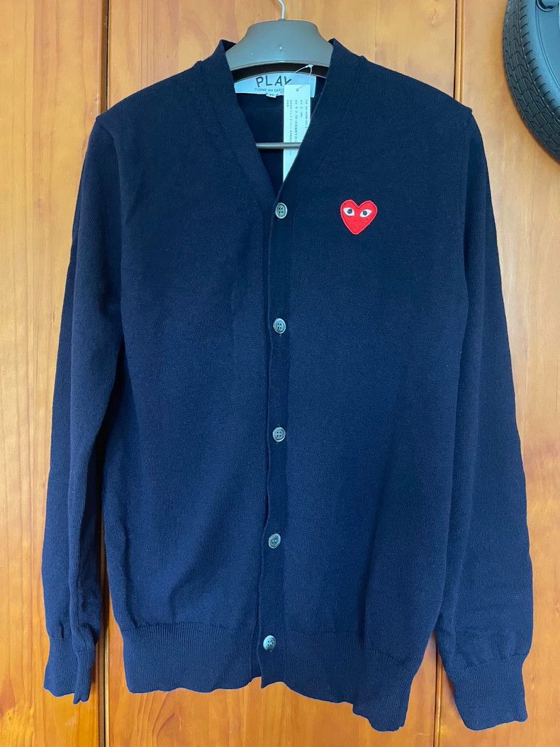 Comme Des Garcons Red love cardigan