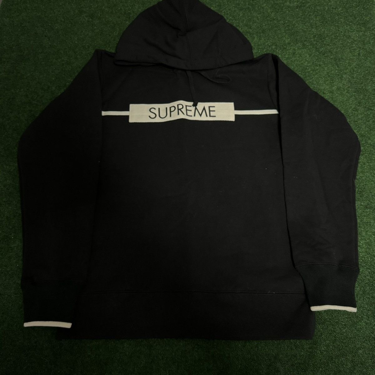 Supreme Supreme Chest Twill Tape Hoodie SS17 | Grailed