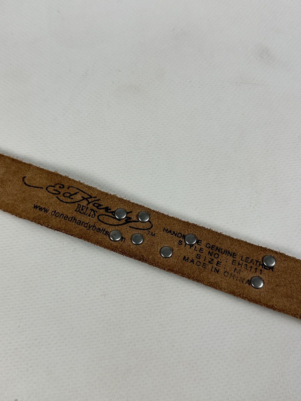 Christian Audigier Vintage Ed Hardy Rhinestones Leather Belt Size ONE SIZE - 9 Thumbnail