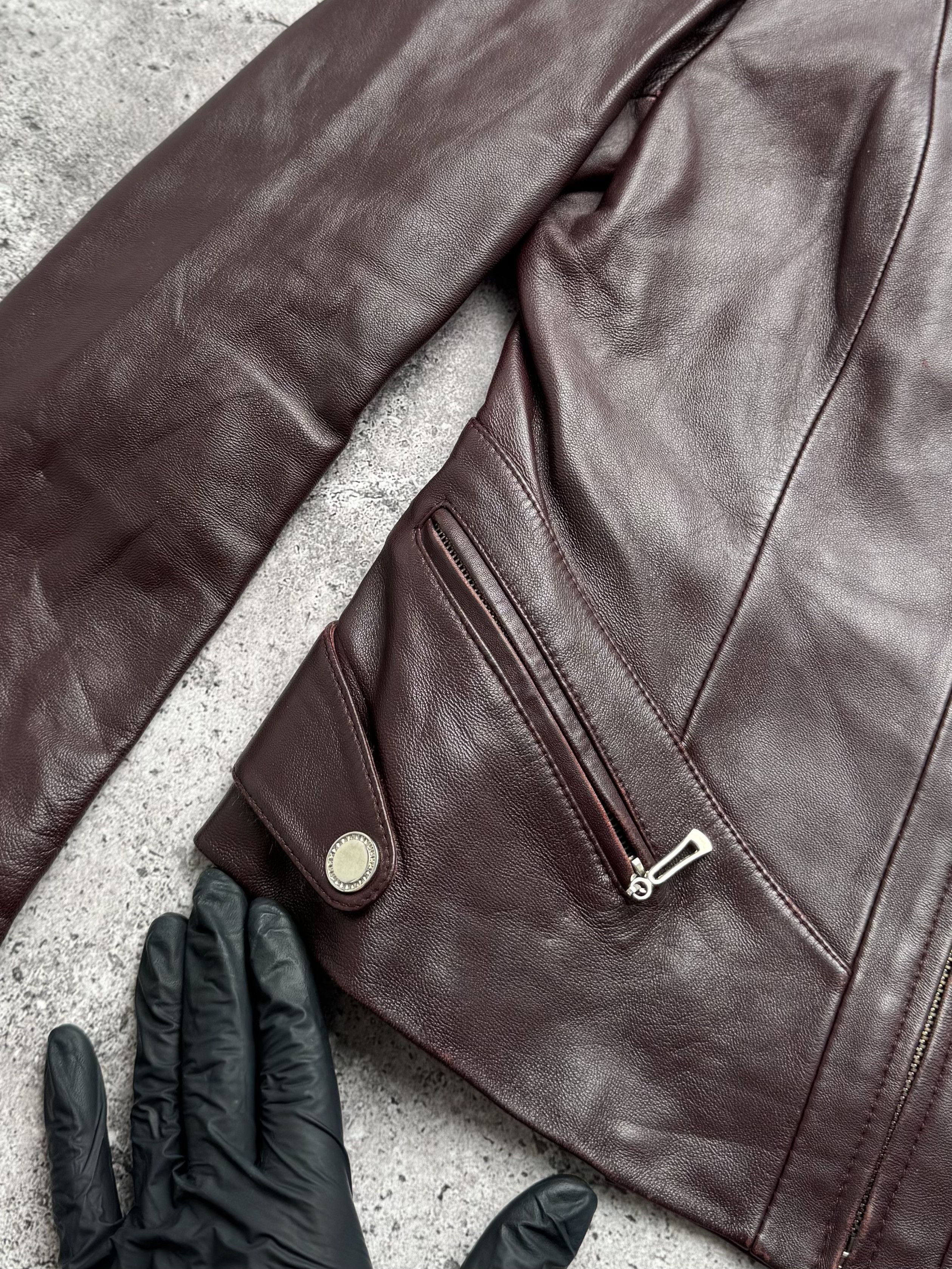 Vintage Vintage Cropped Leather Jacket C5(V402) Size S / US 4 / IT 40 - 5 Thumbnail