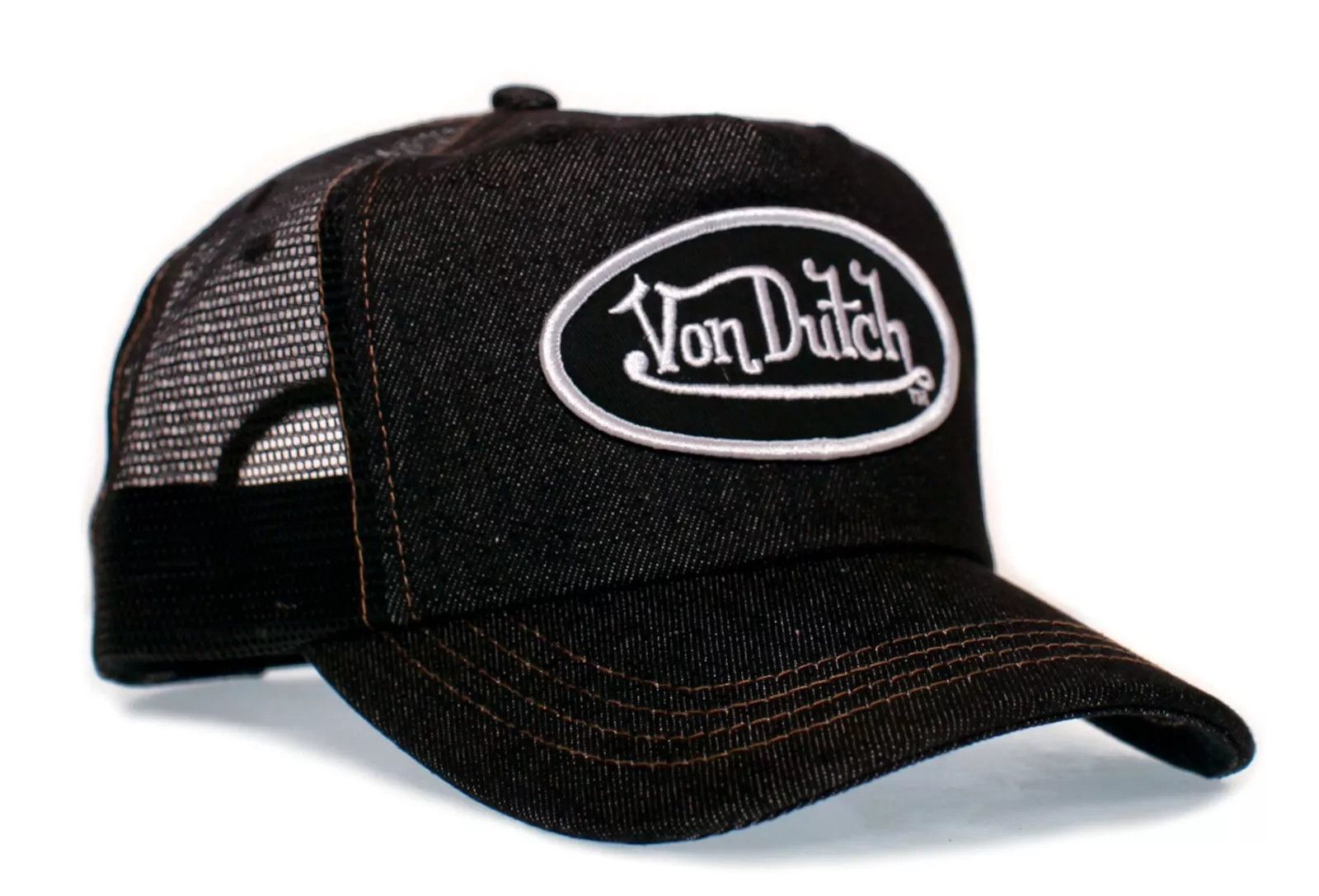 Other Authentic Vintage Von Dutch Originals Black Denim Cap Hat Size ONE SIZE - 1 Thumbnail