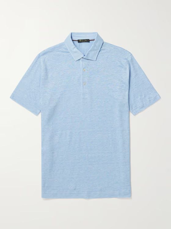 Loro Piana o1w1db10125 FAI1314 Polo Shirt in Light Blue Size US XL / EU 56 / 4 - 1 Thumbnail