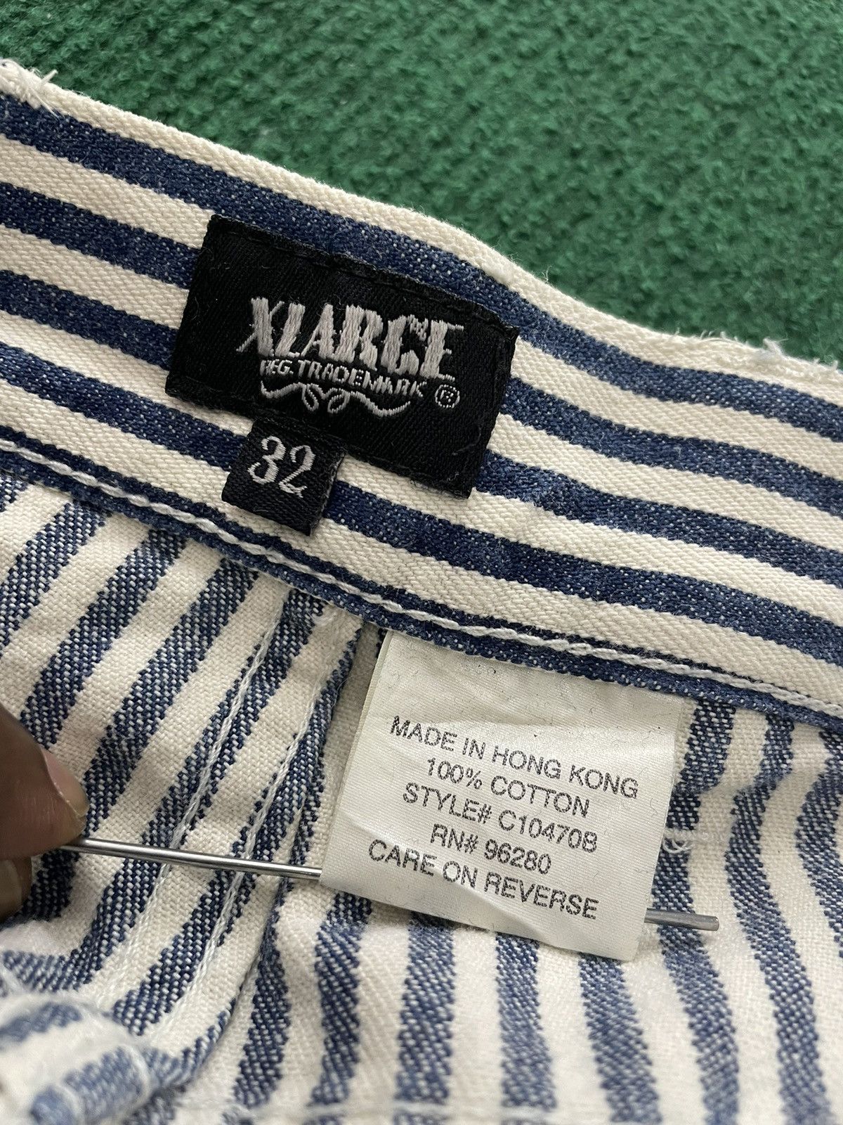 X-LARGE Vintage X Large Hickory Stripes Carpenter Pants Size US 33 - 4 Thumbnail