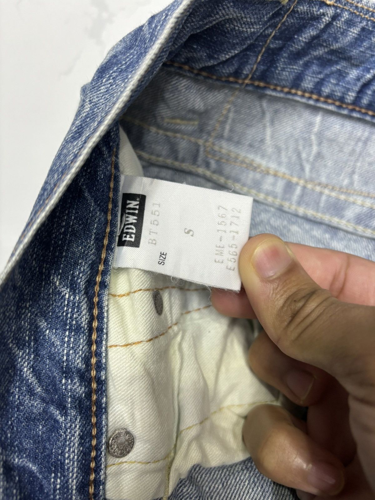 Edwin Flare Jeans Edwin 503 Bootcut Distressed Denim Jeans Size 31" - 11 Thumbnail
