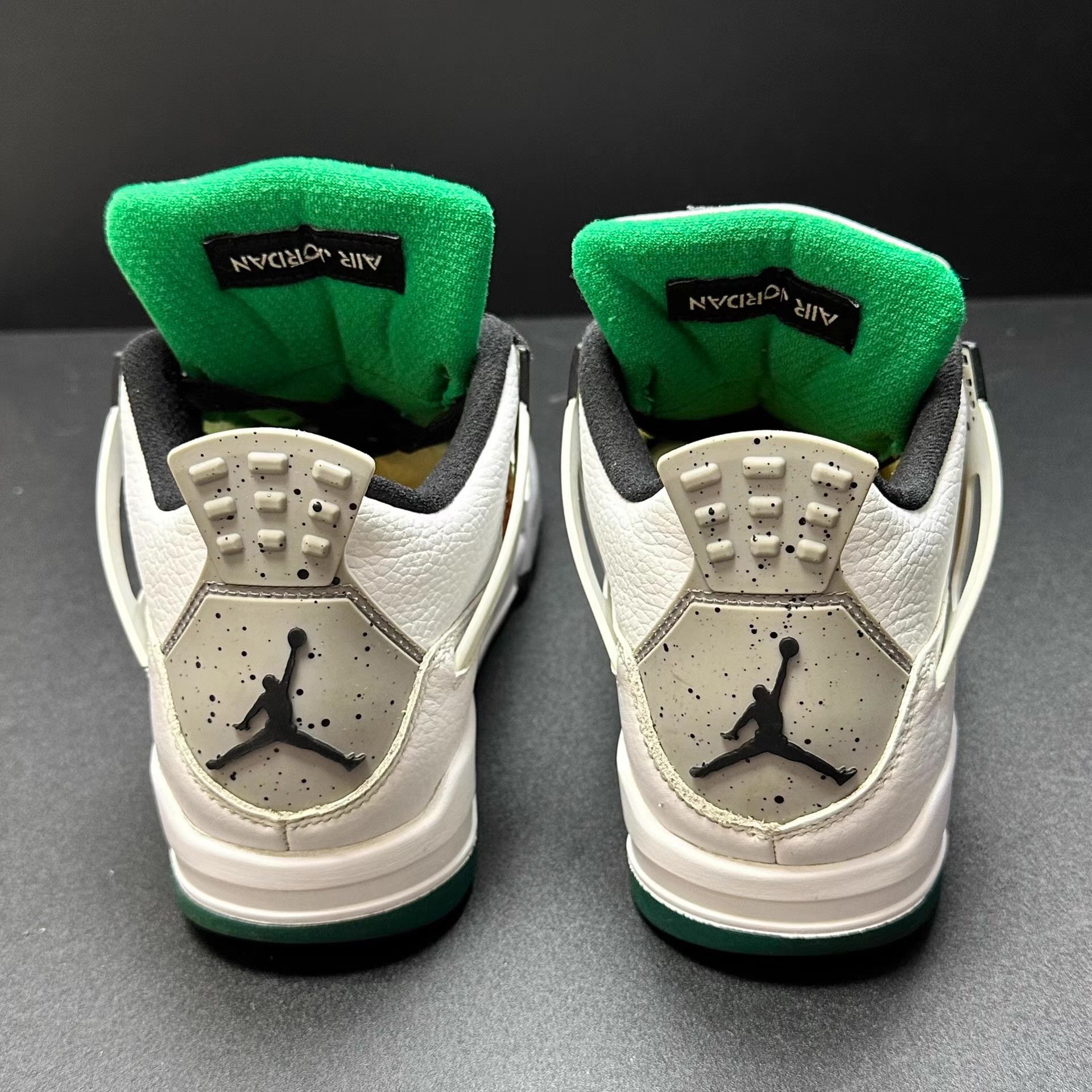 Nike Air Jordan 4 White Green Ｑ20 Size US 5.5 / EU 38 - 3 Thumbnail